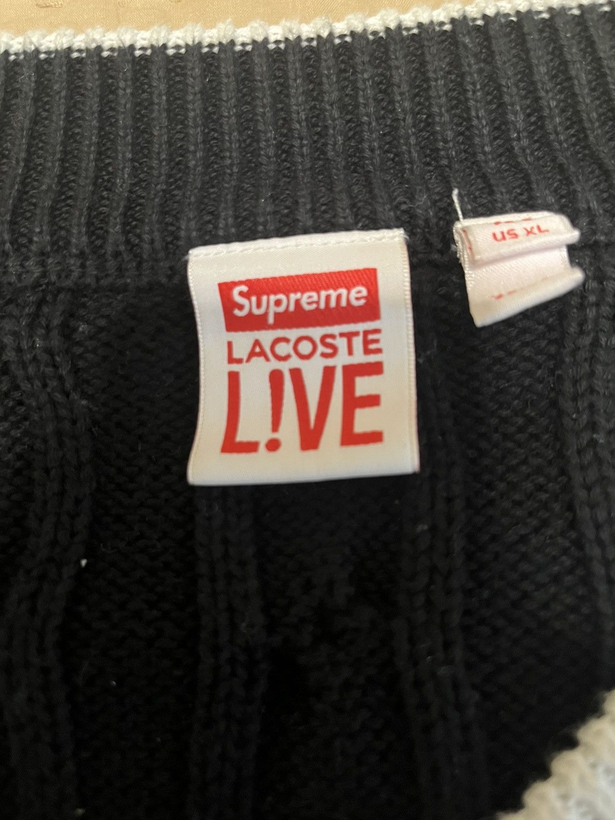 Lacoste × Supreme Supreme lacoste live tennis sweater Size US XL / EU 56 / 4 - 3 Thumbnail