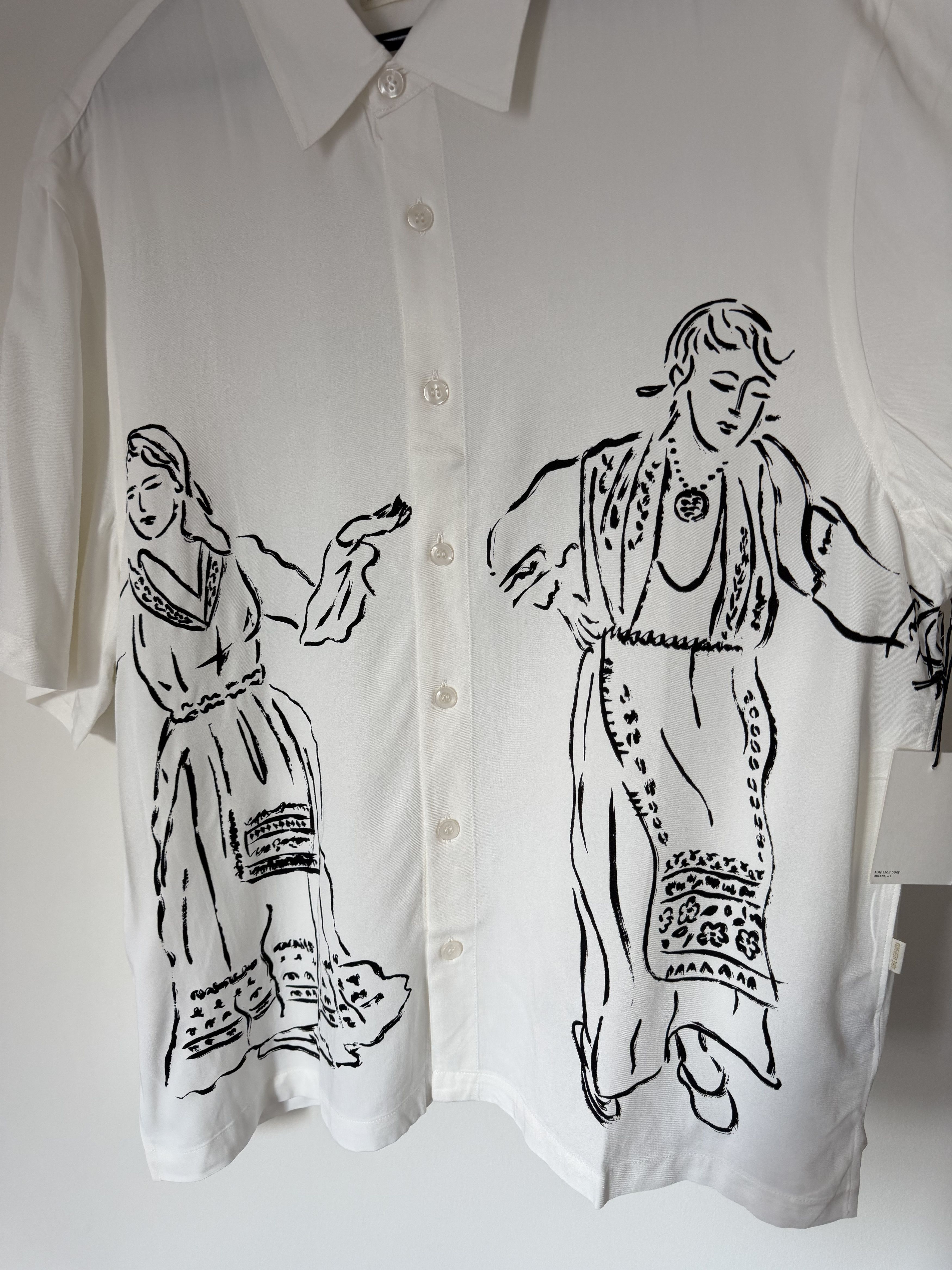 Aime Leon Dore Aime Leon Dore Choros Button Up Shirt in White Size US XL / EU 56 / 4 - 3 Thumbnail