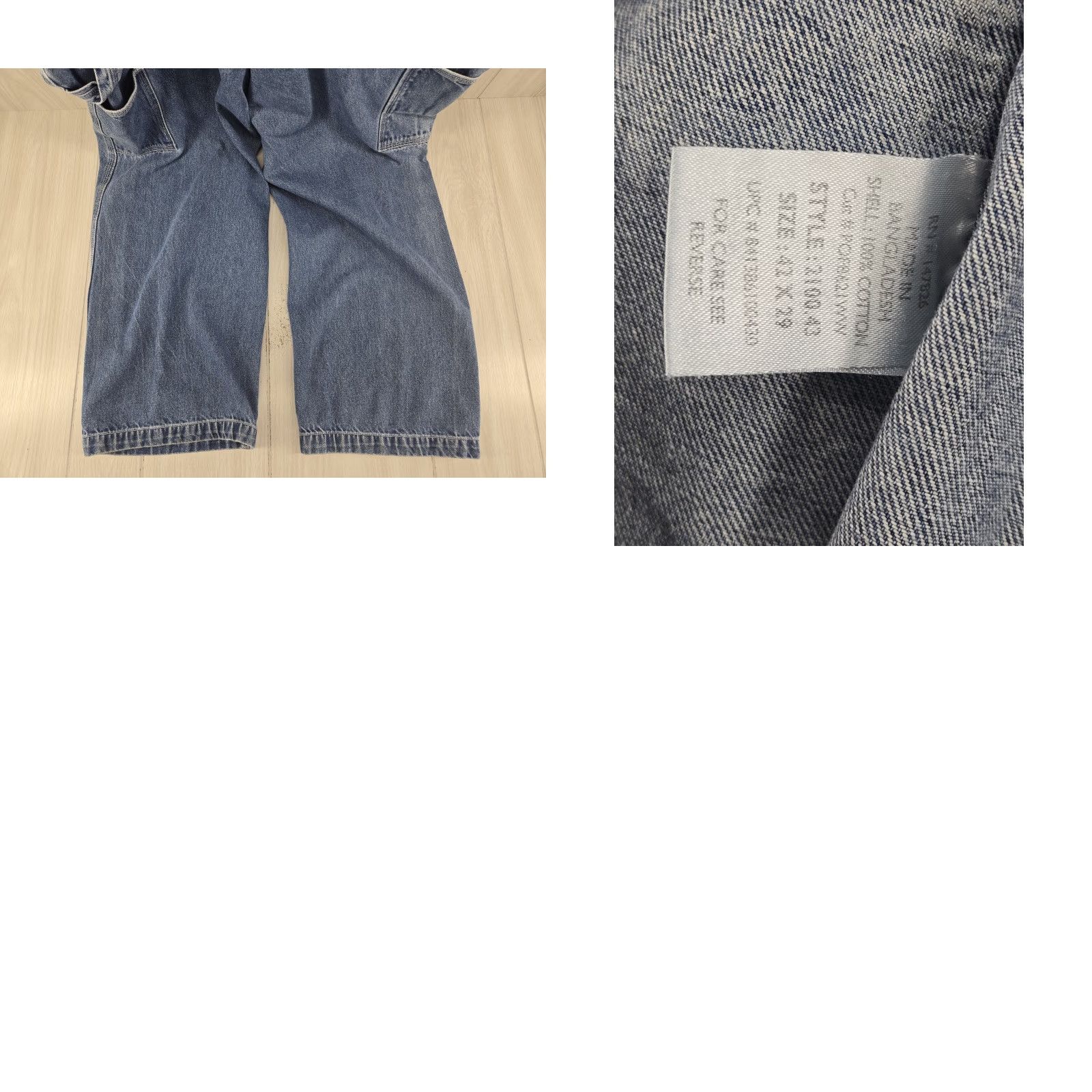 Denime Five Brother Bib Overalls Men Denim Workwear 42x29 Blue Jeans Retro 90s Mens Size US 42 / EU 58 - 10 Thumbnail