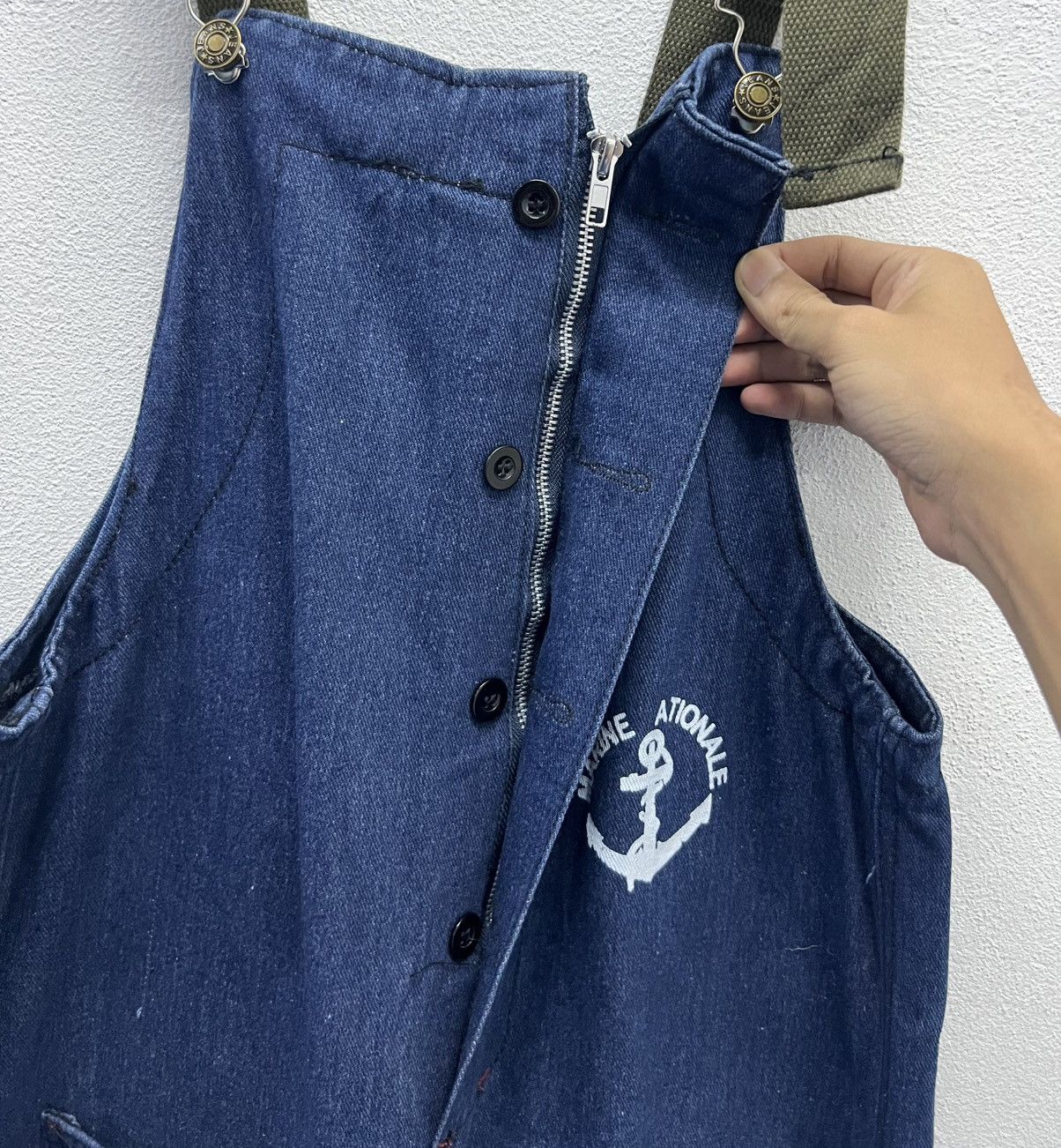 Vintage Vintage French Navy Marine Nationale Style Denim Overalls Size US 36 / EU 52 - 5 Thumbnail