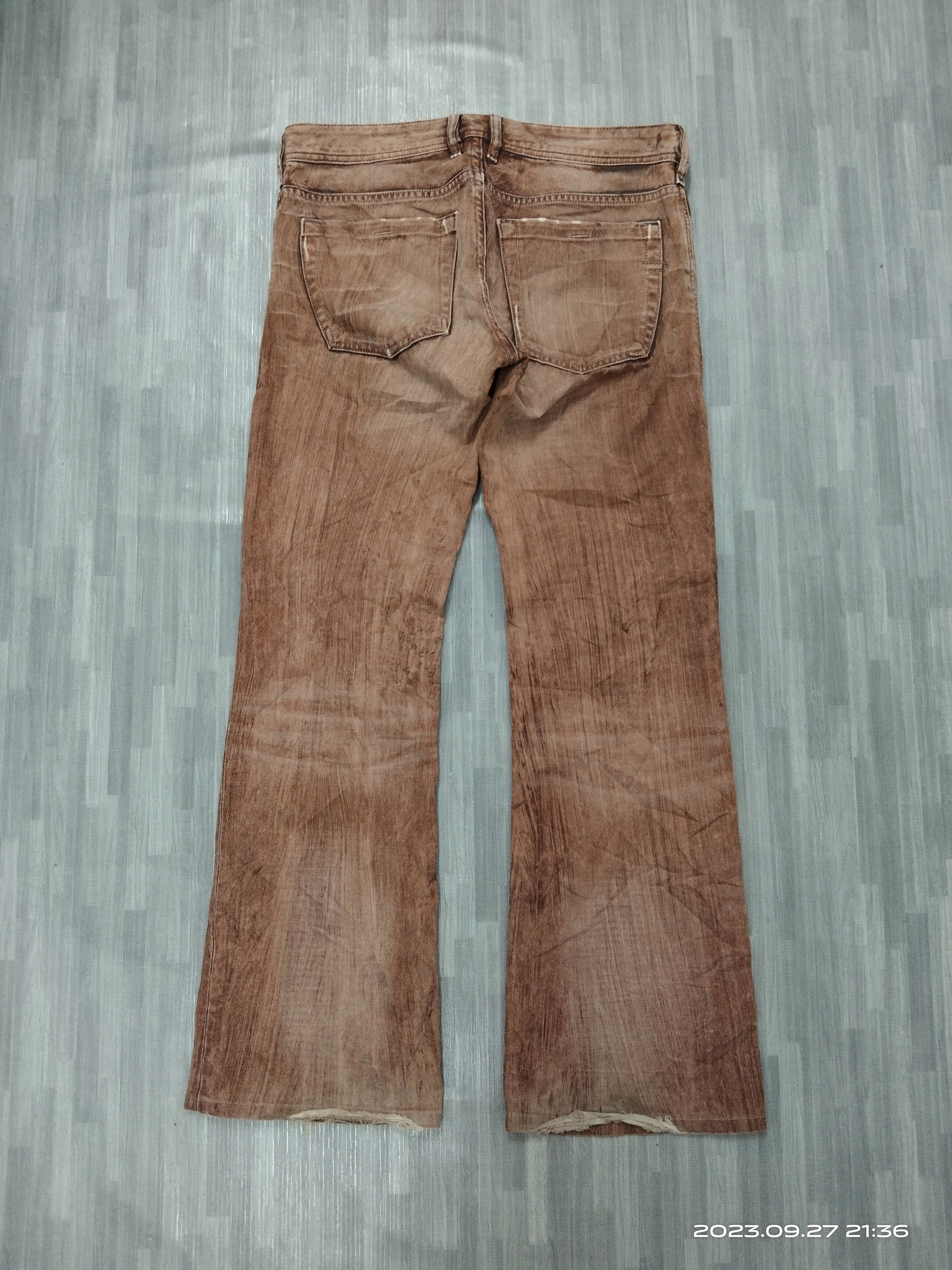 Diesel SICK FLARE DIESEL WASHED BROWM DENIM PANTS Size US 29 - 3 Thumbnail