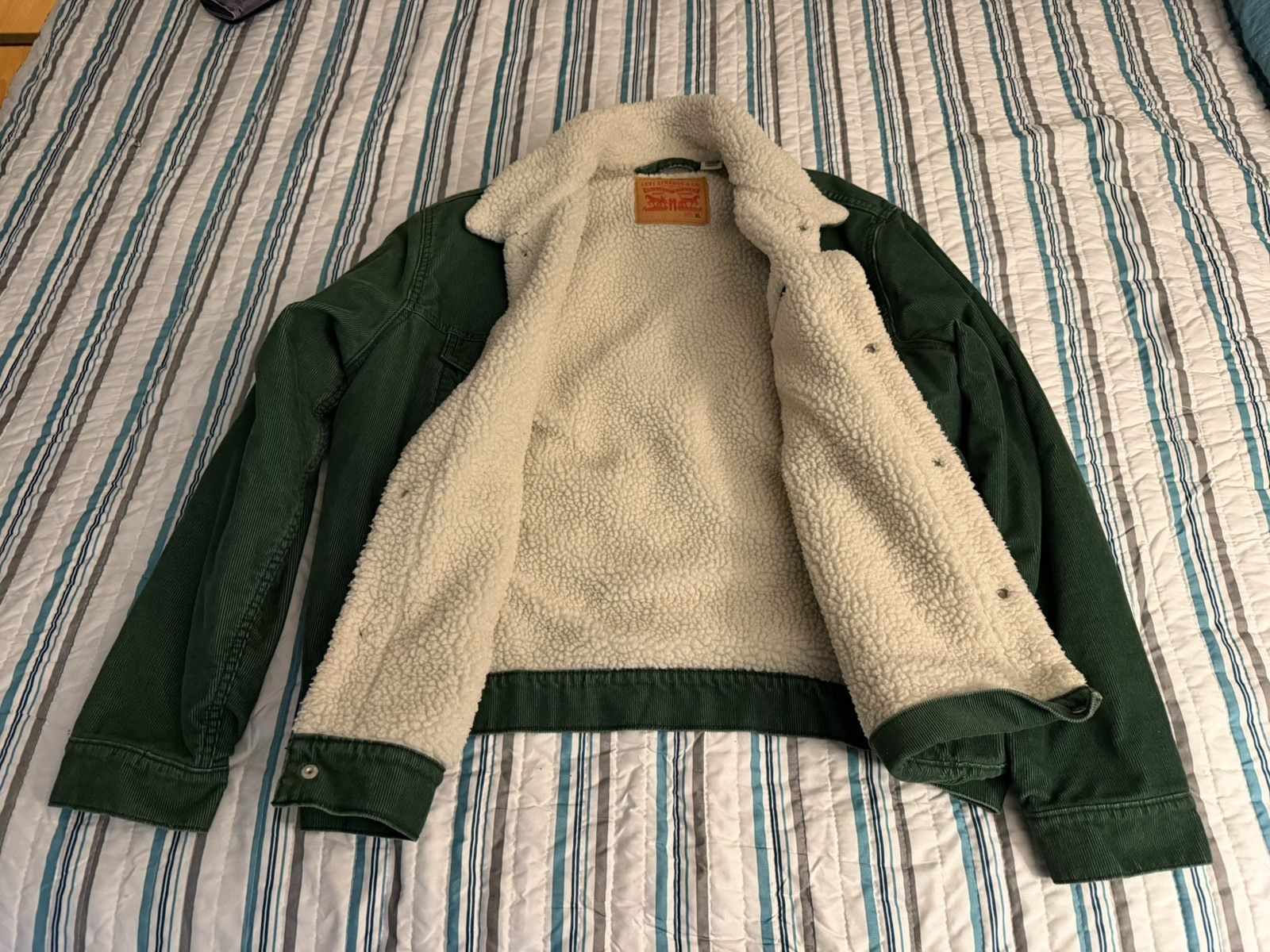 Levi's Levi’s Corduroy Green Faux-Shearling Jacket XL Size US XL / EU 56 / 4 - 2 Thumbnail
