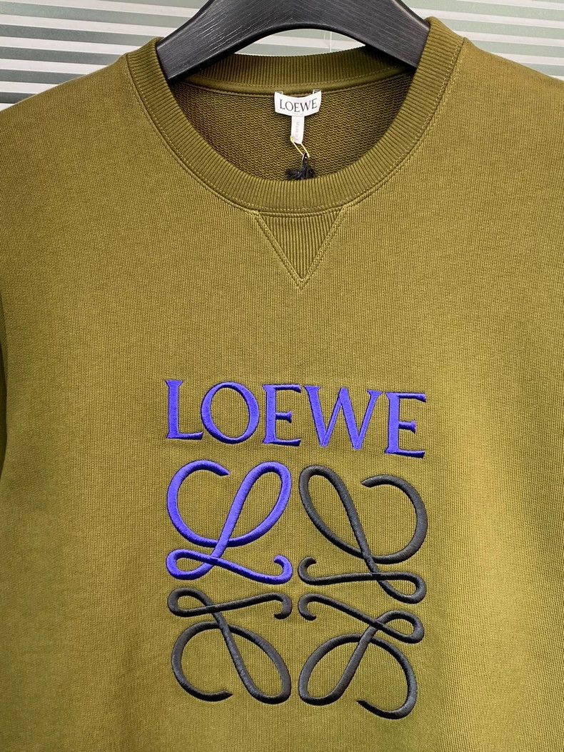 Other LOEWE Classic embroidered logo khaki green hoodie Size M / US 6-8 / IT 42-44 - 6 Thumbnail