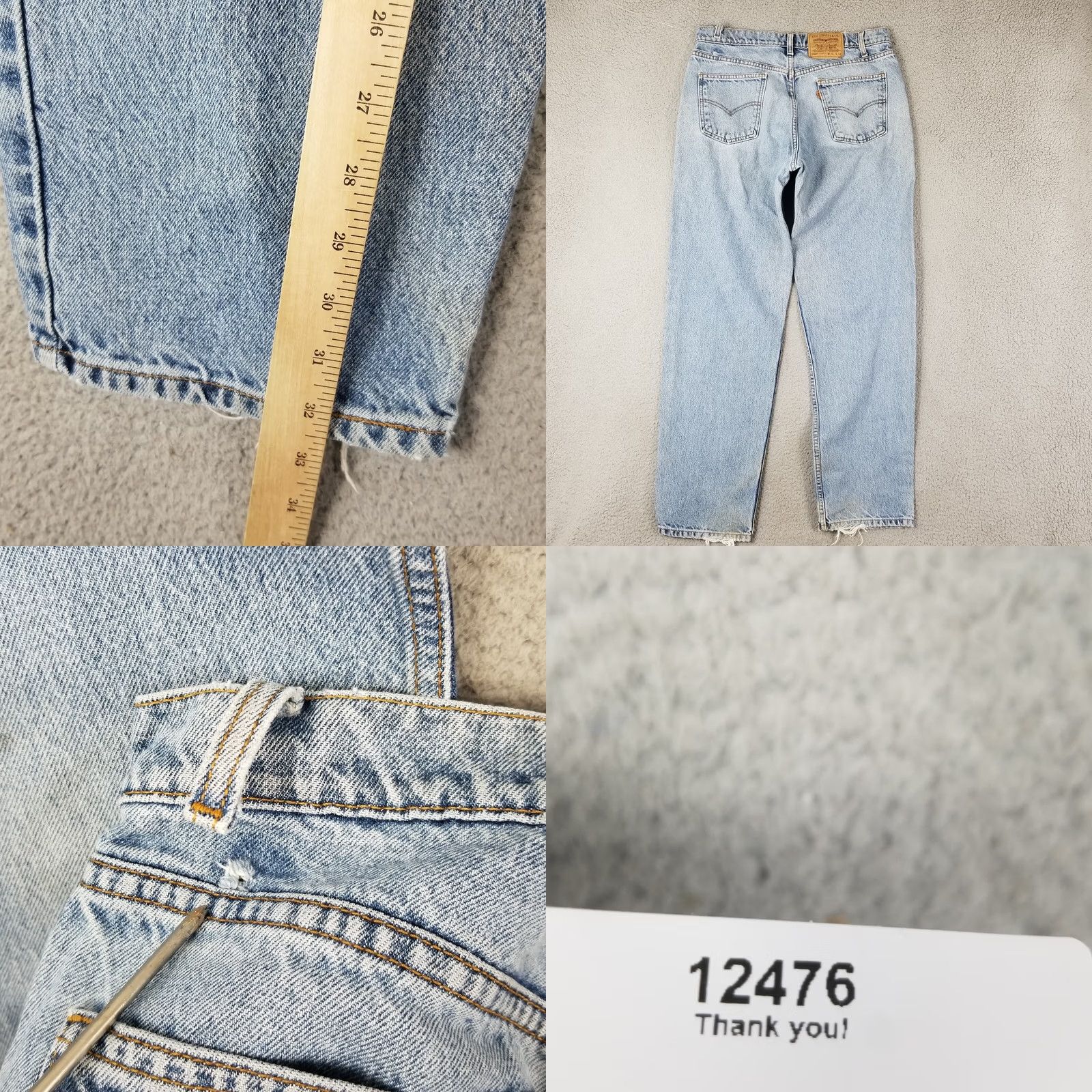 Levi's VINTAGE Levi's 550 Jeans Men 36x34 Tapered Relaxed Blue Denim 5-Pocket 90s Grunge Mens Size US 36 / EU 52 - 8 Thumbnail