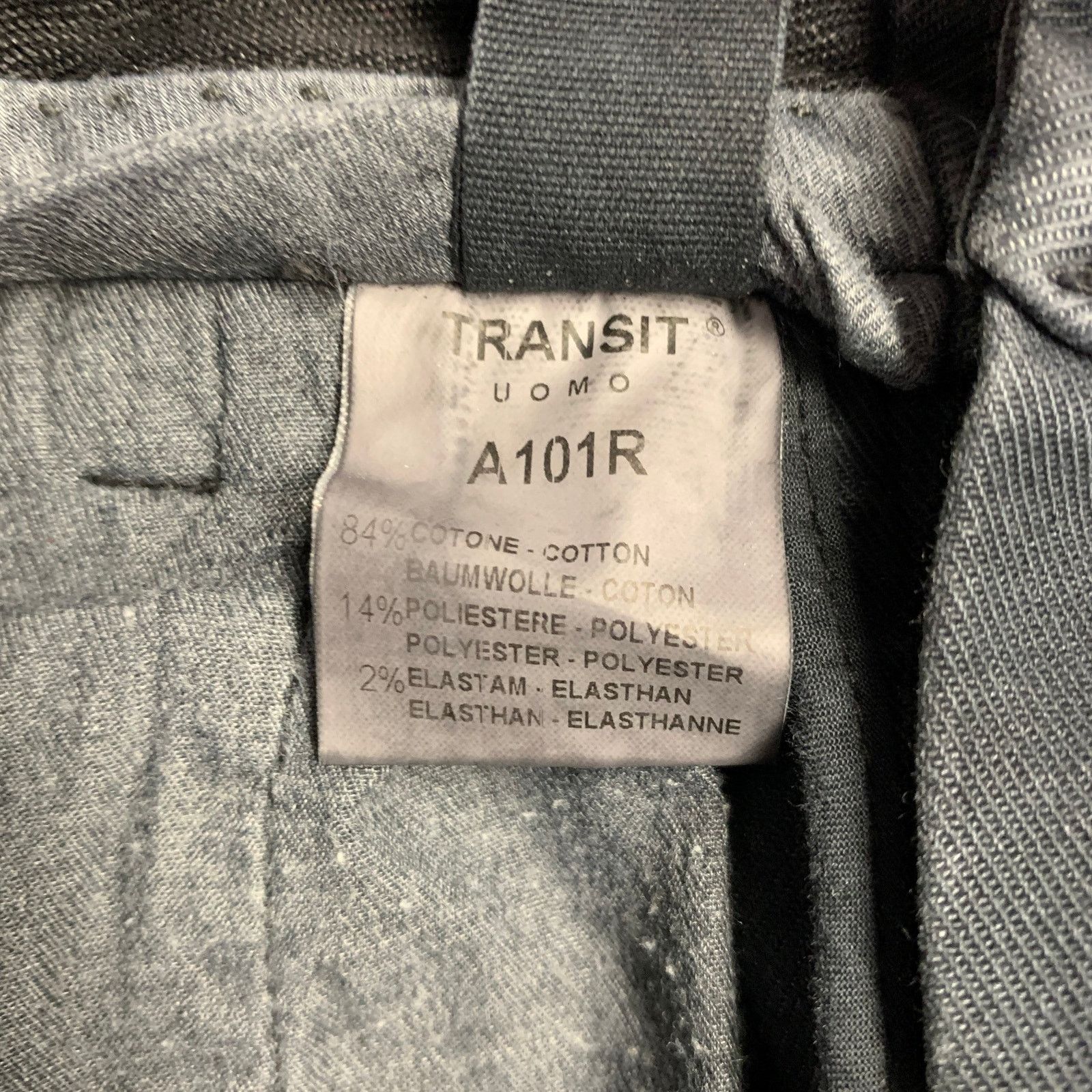 Transit TRANSIT Size XS Grey Charcoal Coated Cotton Blend Jeans Size US 32 / EU 48 - 7 Thumbnail