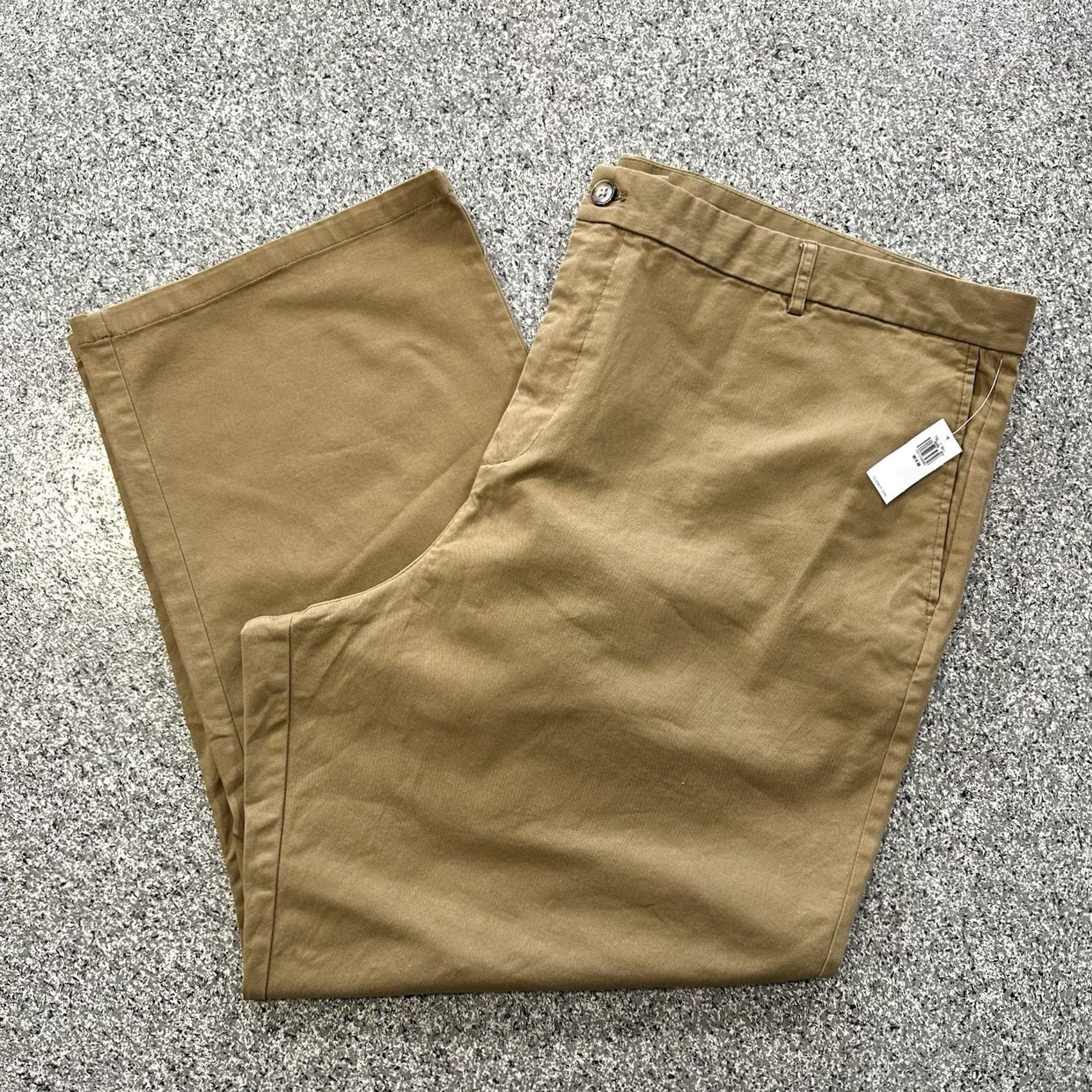 Old Navy Old Navy Khaki Pants Mens 50x32 Brown Flat Front Stretch Chino Big & Tall Size US 32 / EU 48 - 2 Thumbnail