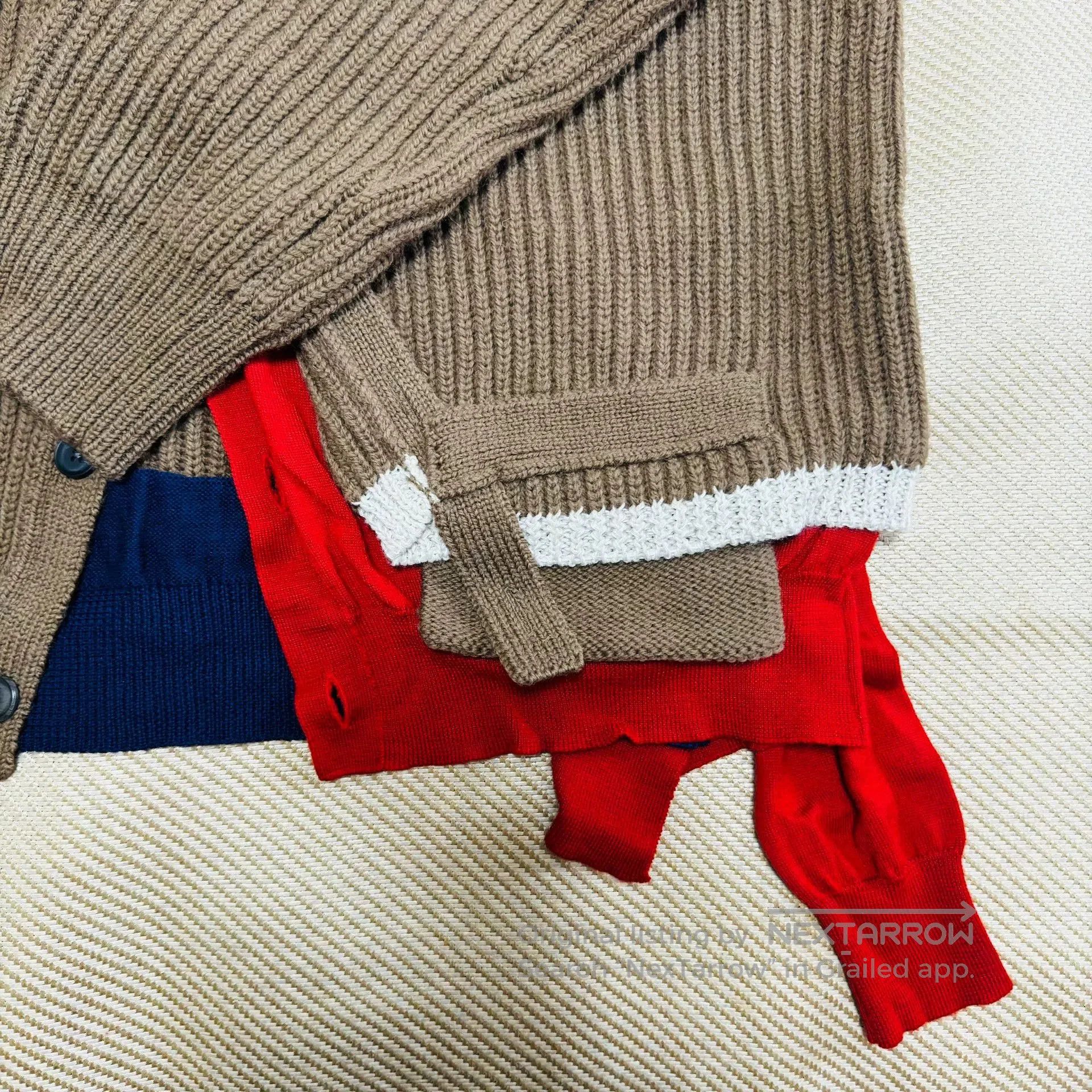 Kolor Kolor Asymmetrical Brown Knit Cardigan. Size US S / EU 44-46 / 1 - 4 Thumbnail