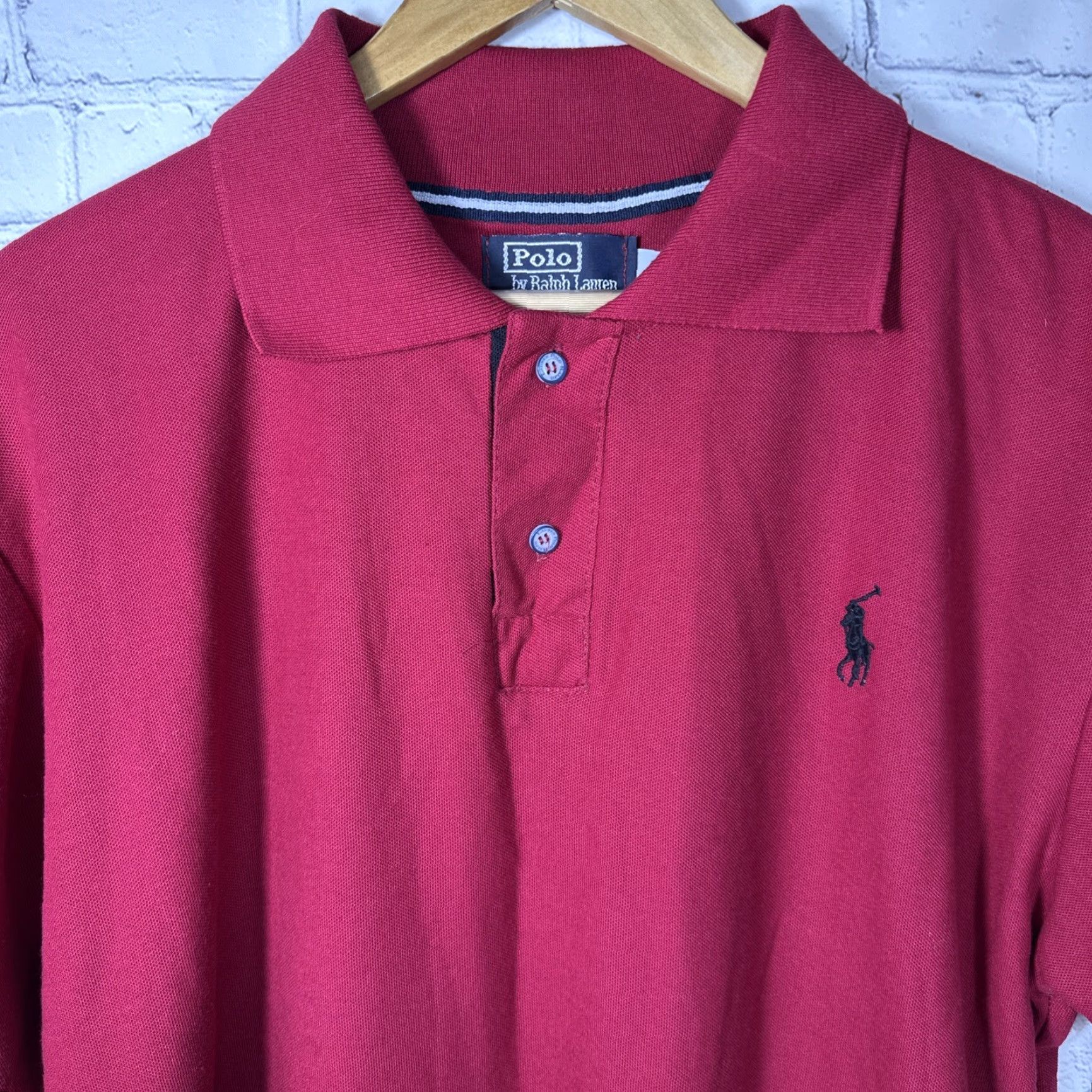 Polo Ralph Lauren VINTAGE Polo Ralph Lauren Polo Mens 2XL Red Short Sleeve Slimming Big Pony Embroidered Logo Button Collared Shirt Regular All Seasons Universal Size US XXL / EU 58 / 5 - 2 Thumbnail