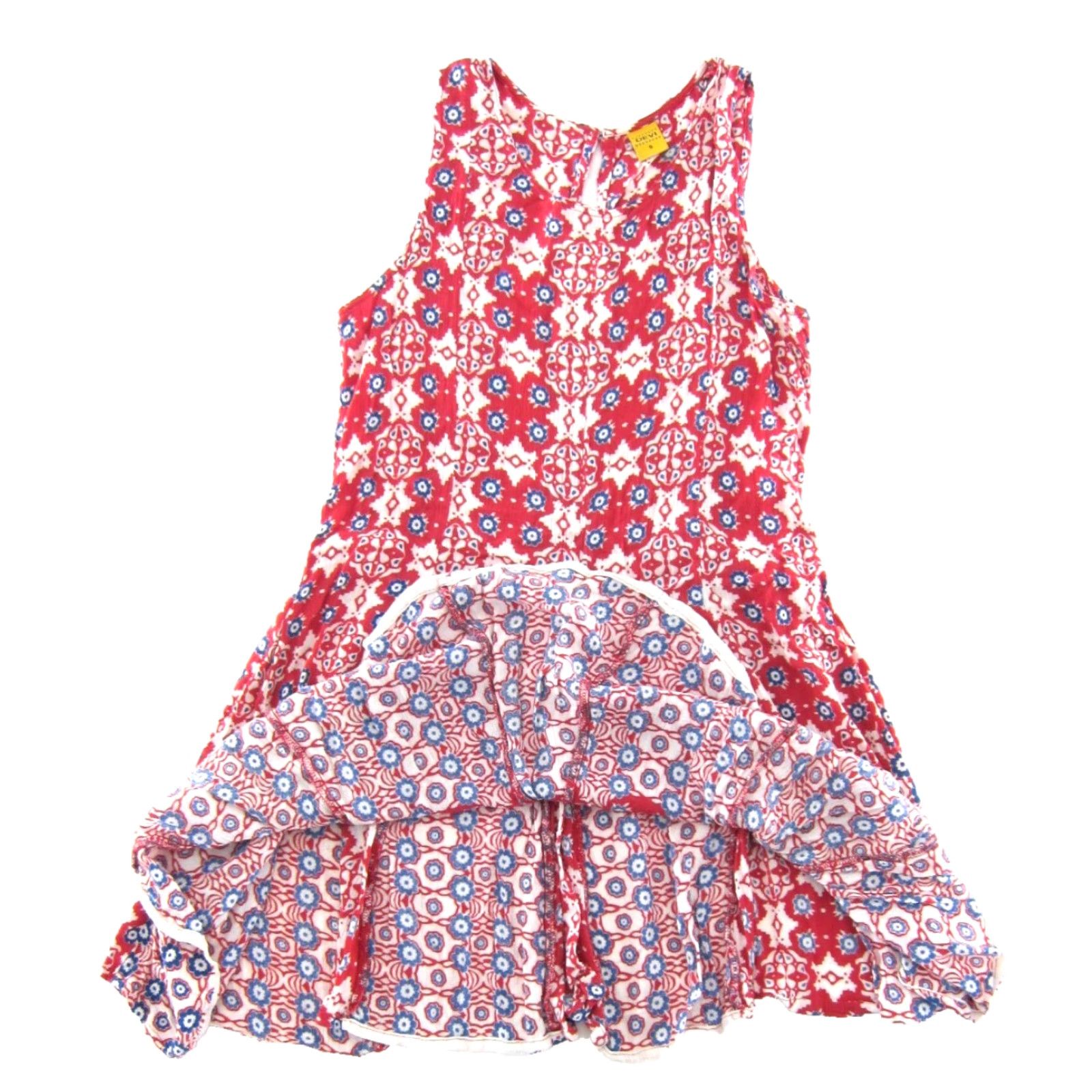 Pinko DEVI 100% Rayon Pink White Blue Floral Sleeveless Shift Tunic Tank Dress S Size S / US 4 / IT 40 - 4 Thumbnail
