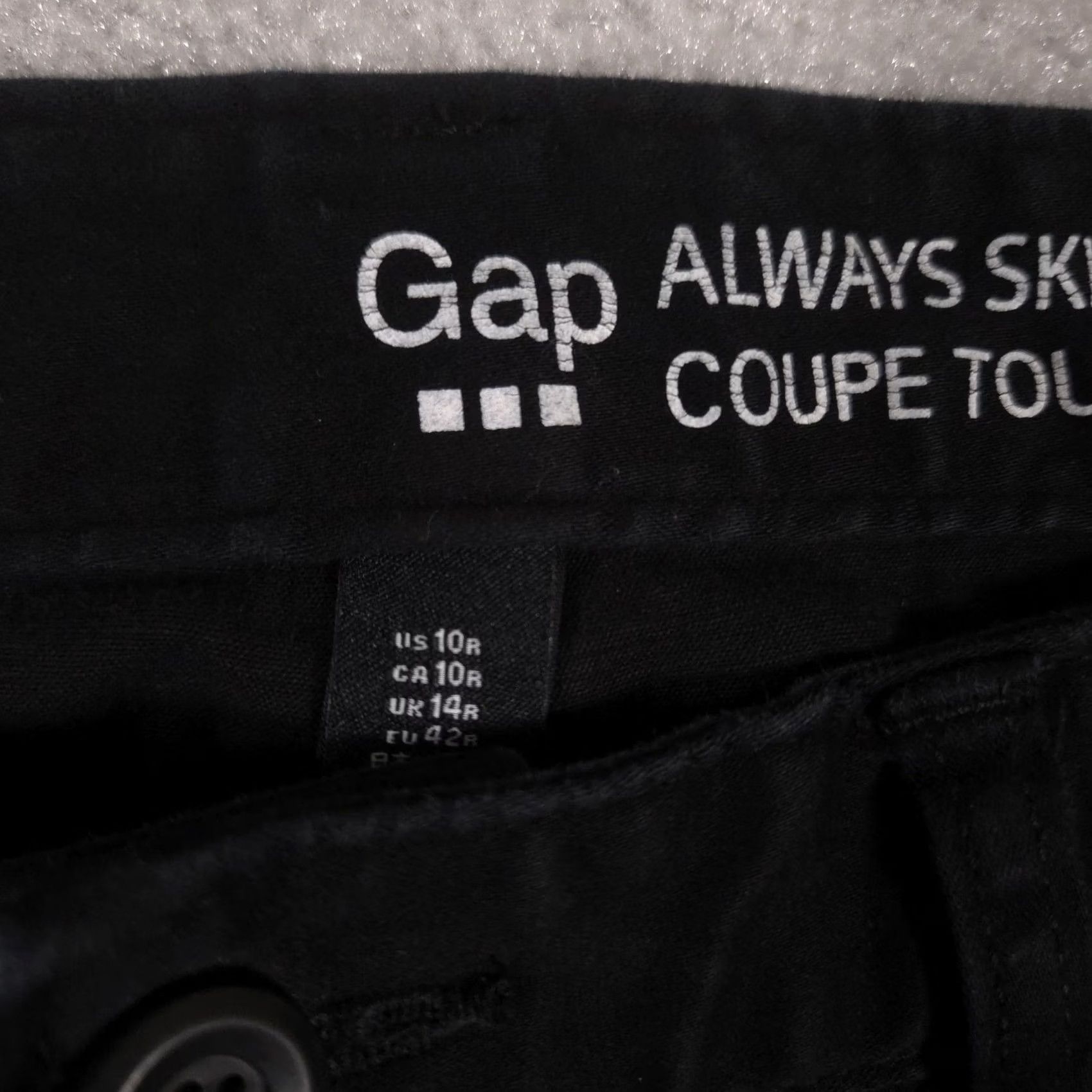 Gap Gap Always Skinny Jeans Womens 10 Black Dark Wash Mid Rise Slim Stretch Jeans Women 10R - 5-Pocket Denim Regular Rise Black Size 32" / US 10 / IT 46 - 4 Thumbnail