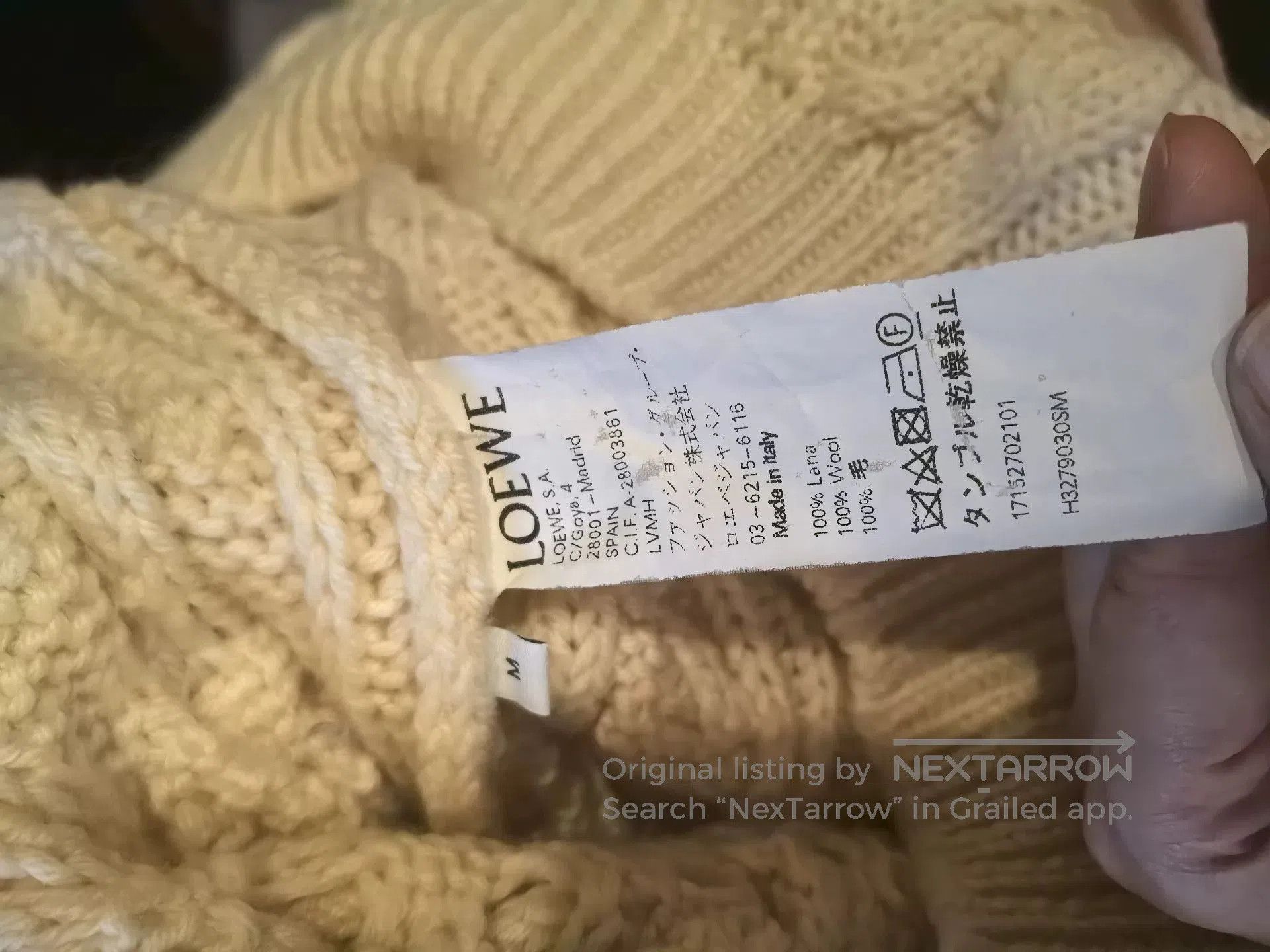 Loewe LOEWE Beige Sweater Size M. Size US M / EU 48-50 / 2 - 5 Thumbnail