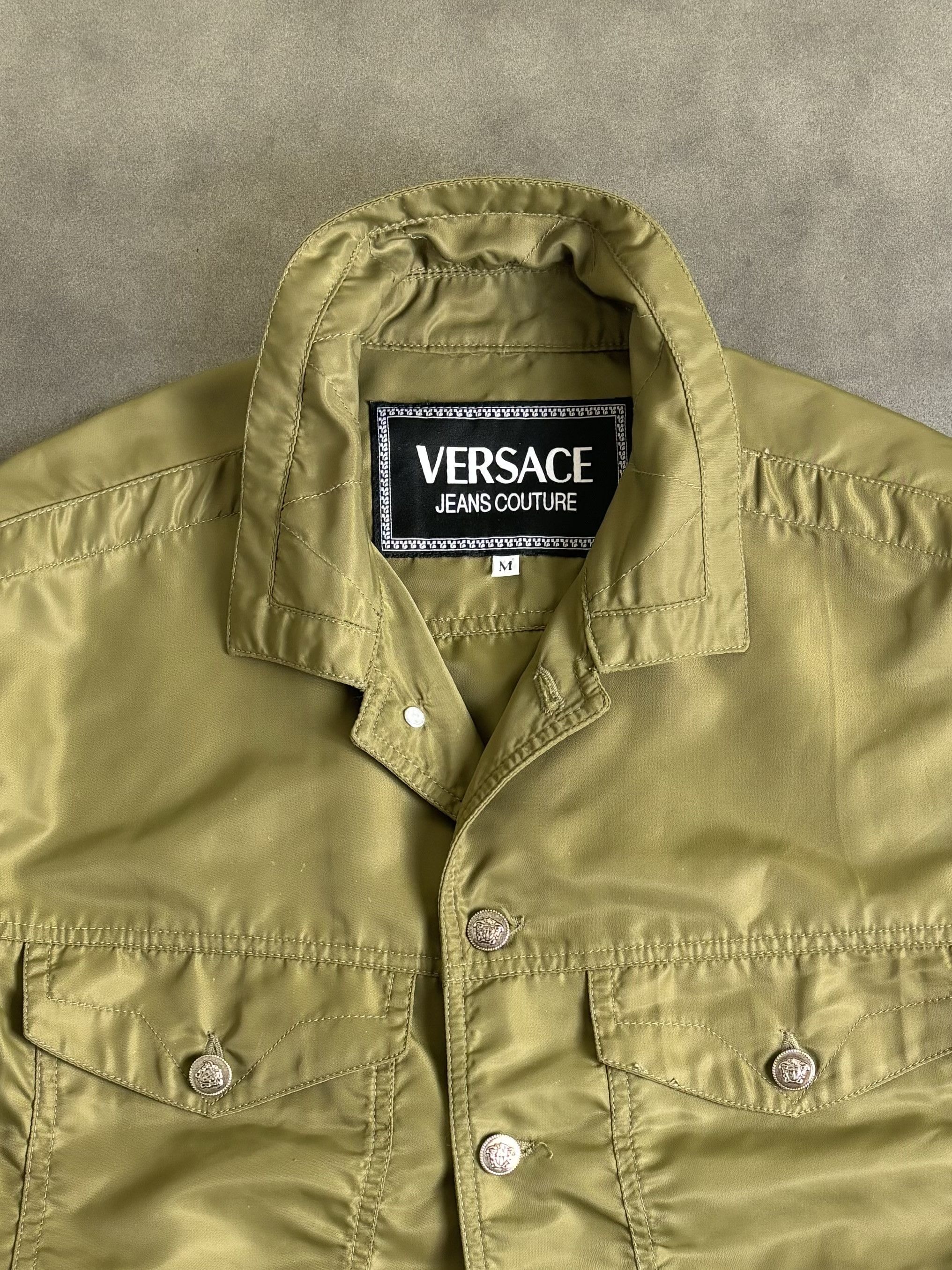 Versace × Versace Jeans Couture × Vintage 1990s Versace Jeans Couture Nylon Tucker Jacket Vintage Boxy Size US M / EU 48-50 / 2 - 4 Thumbnail