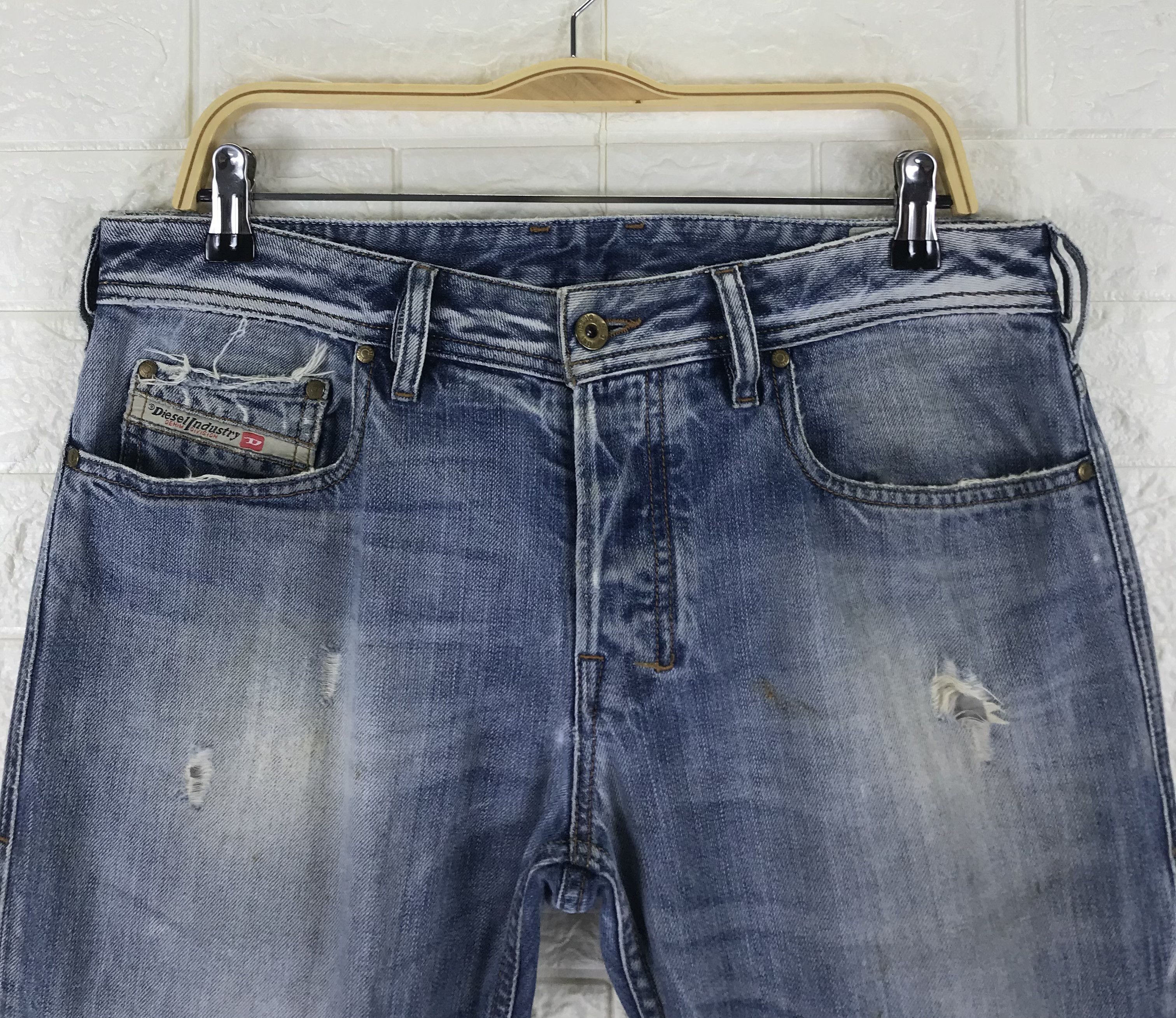 Diesel Vintage Diesel Distressed Flare Jeans Size US 33 - 2 Thumbnail