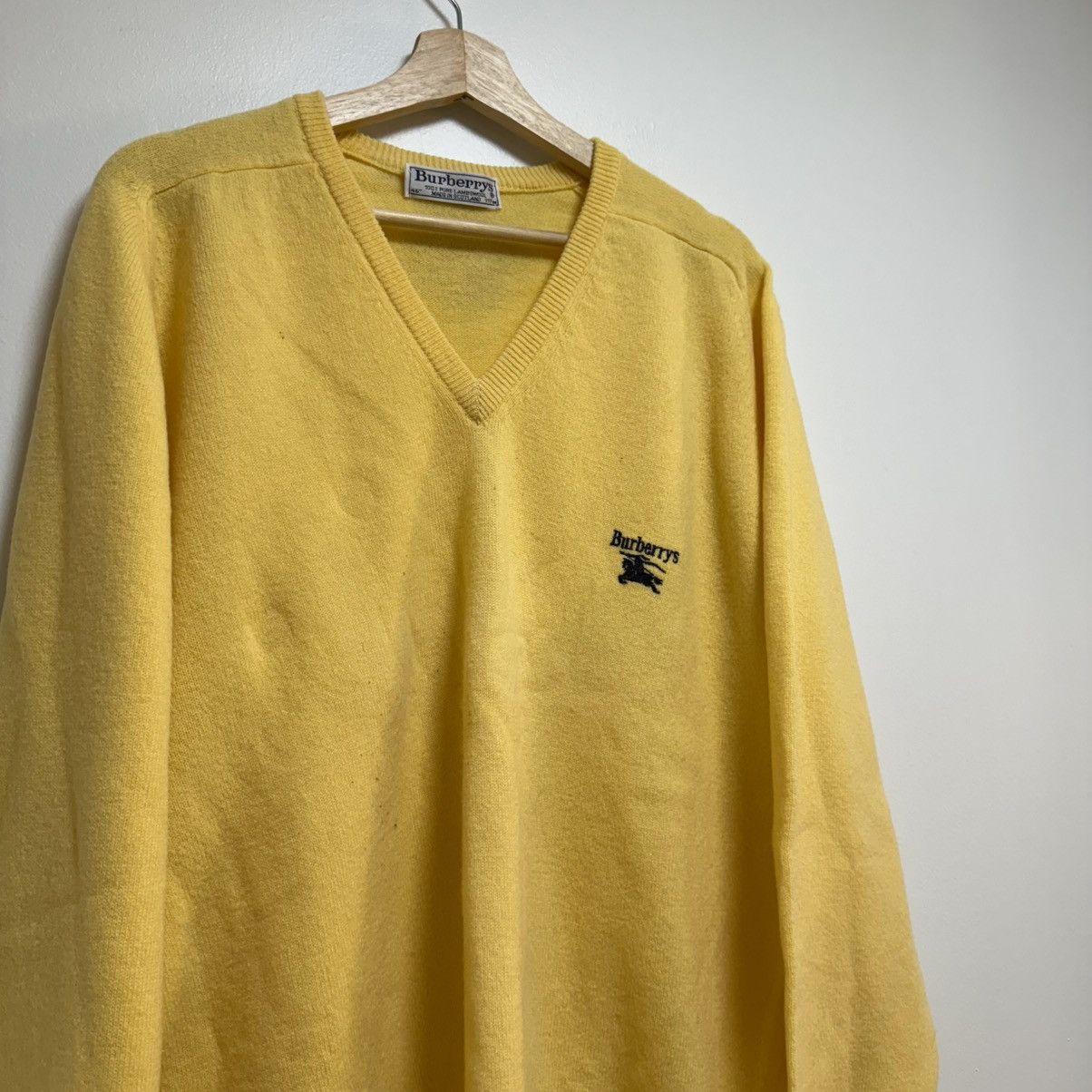 Burberry Vintage Burberry Mini Logo Lambs Wool Sweater XL Size US XL / EU 56 / 4 - 3 Thumbnail