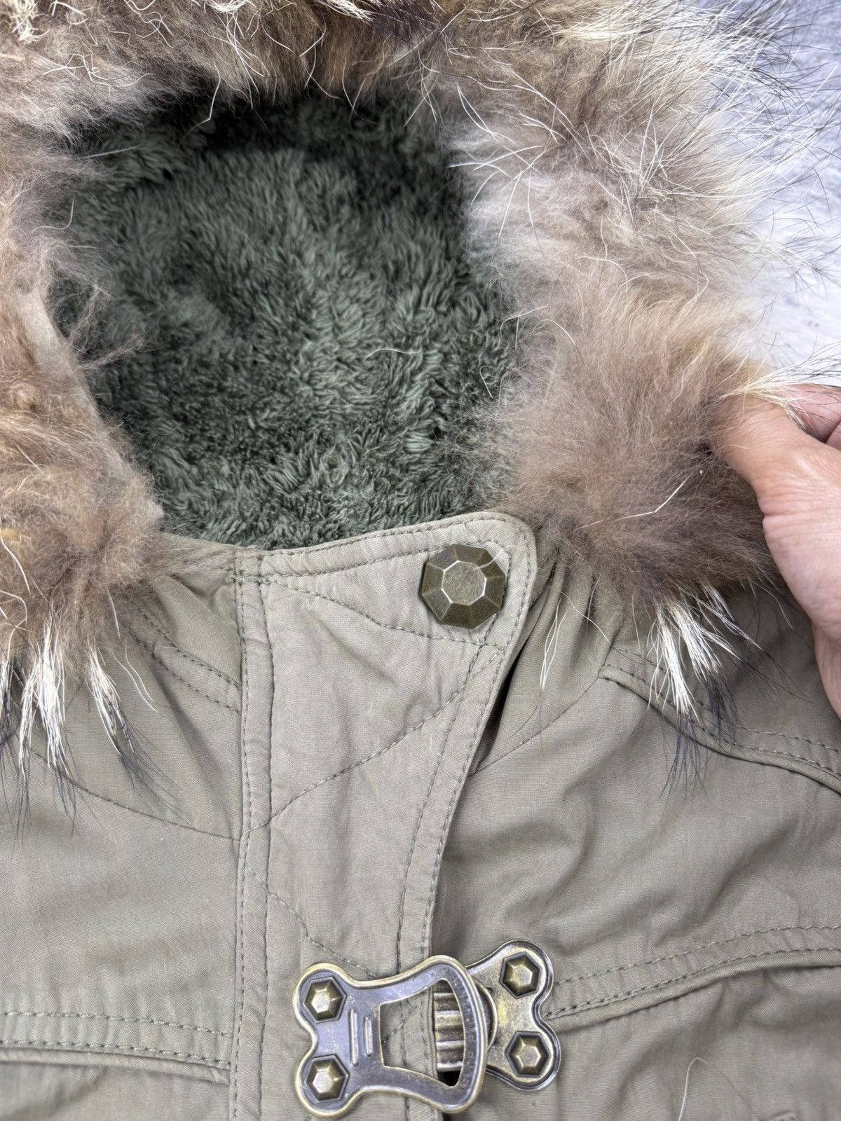 If Six Was Nine Japanese Designer like L.G.B. Fur Raccoon Jacket Size US S / EU 44-46 / 1 - 16 Thumbnail