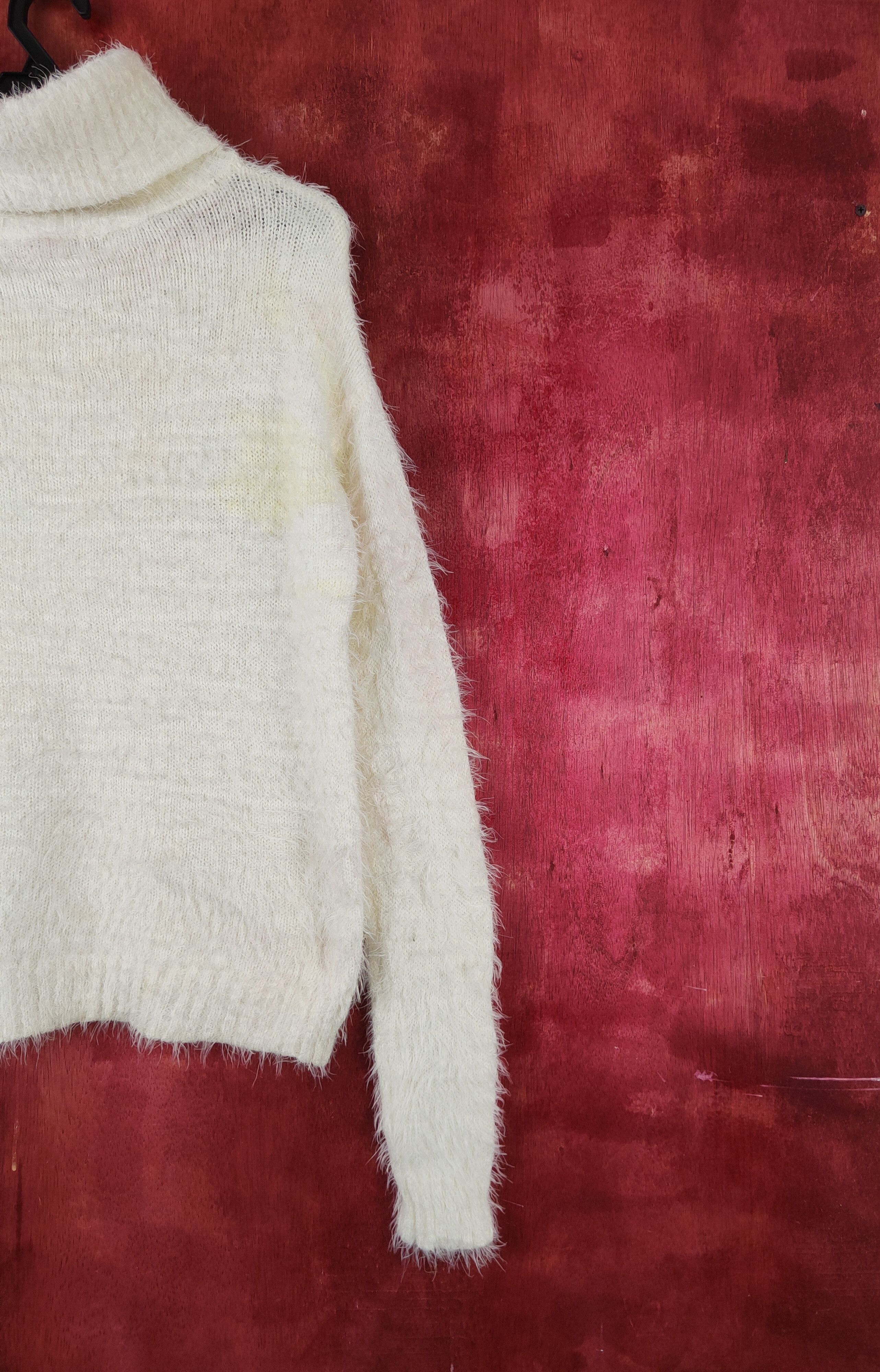 Japanese Brand × Vintage Vintage 💥 Sorridere Ivory Fur Mohair Knitwear Size M / US 6-8 / IT 42-44 - 9 Thumbnail
