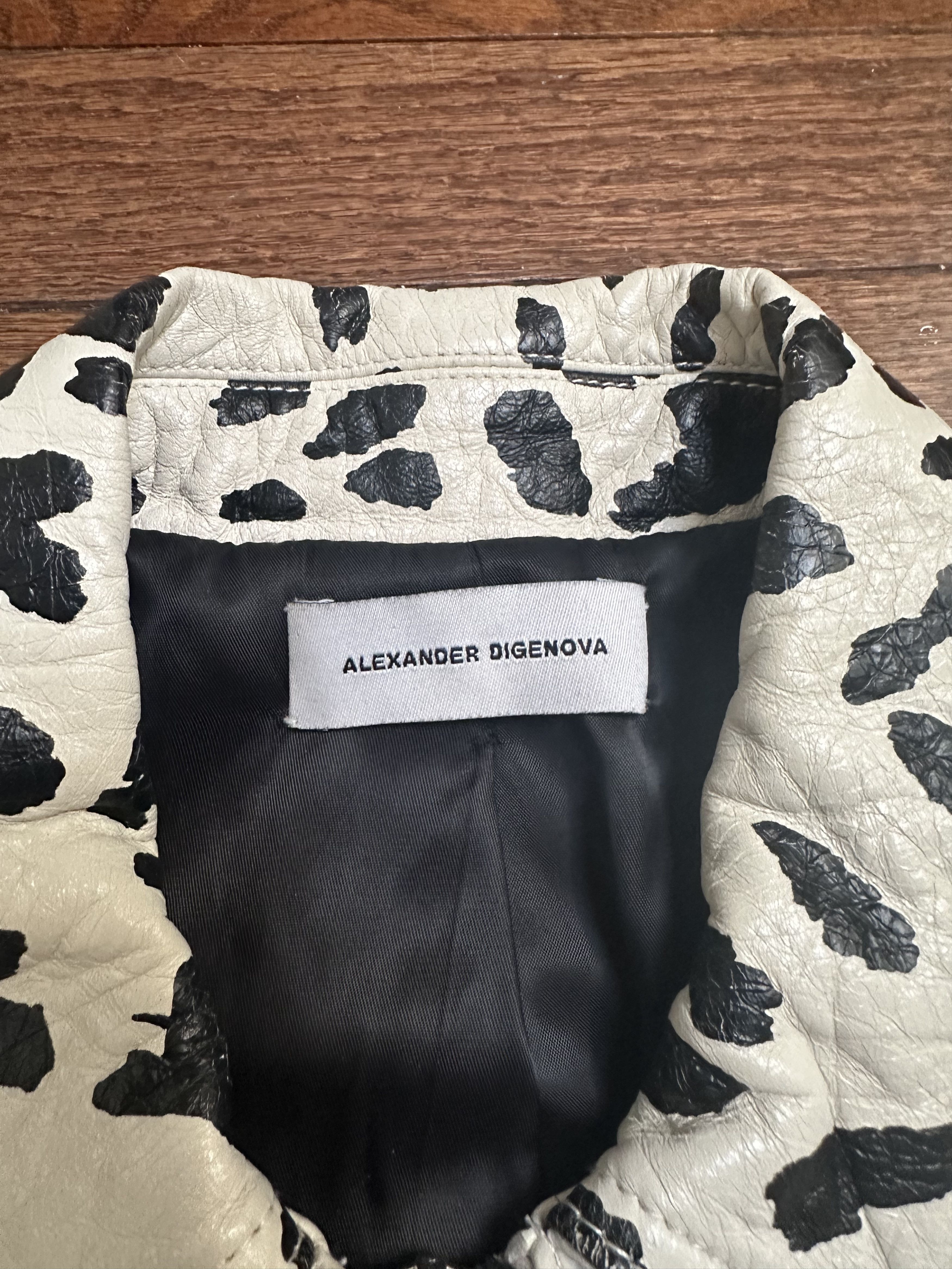 ALEXANDER DIGENOVA Alexander Digenova Snow Leopard Leather Jacket Size US L / EU 52-54 / 3 - 4 Thumbnail