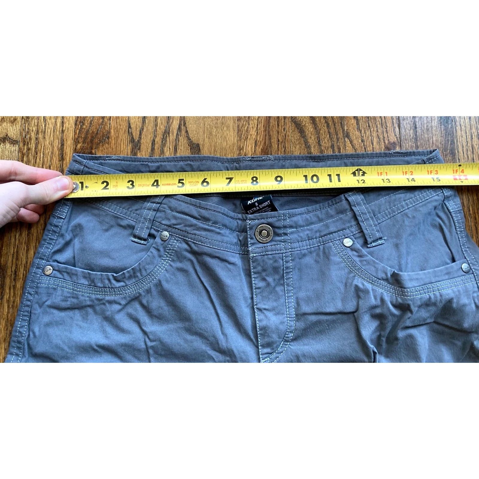 Vintage Kuhl Pants Womens Size 8 Extra Short Gray Splash Roll Up Cargo UPF 50 Hiking Drawstring Size 30" / US 8 / IT 44 - 6 Thumbnail
