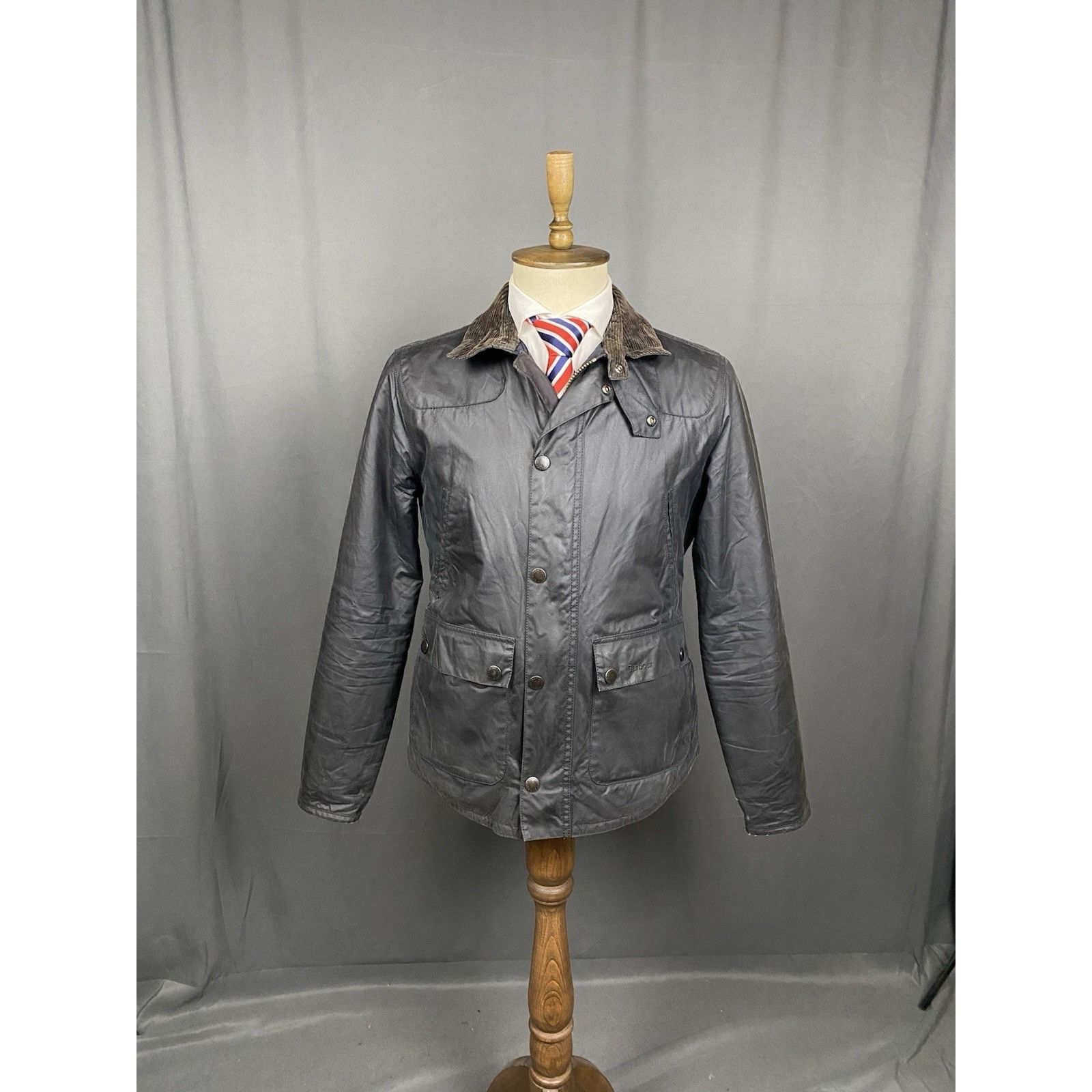 Barbour Barbour Reelin Men's Blue Multipocket Motorcycle Waxed Jacke Size US M / EU 48-50 / 2 - 4 Thumbnail