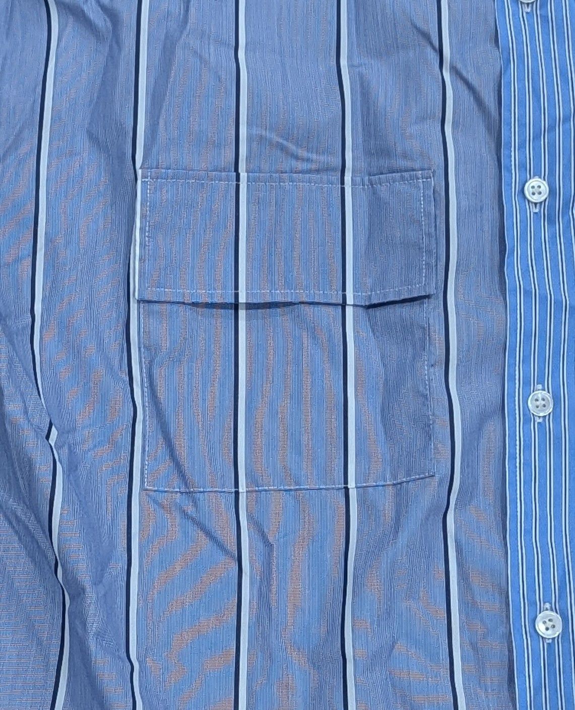 JW Anderson JW Anderson Mixed Stripe SS Button Up Shirt Light Blue 52 Size US L / EU 52-54 / 3 - 4 Thumbnail