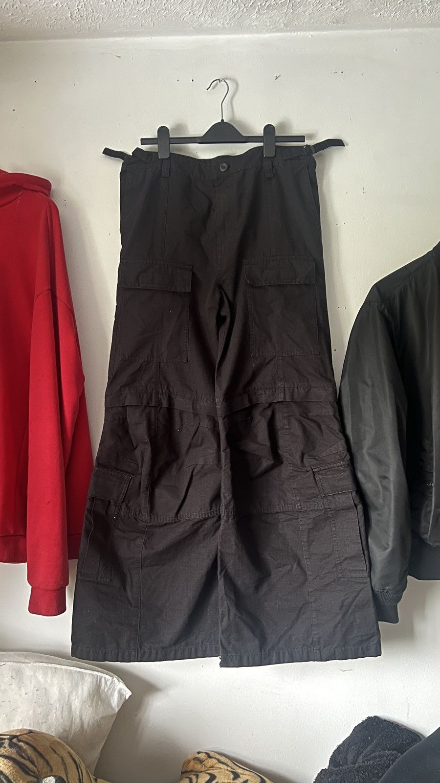 image of Balenciaga Utility Cargo Pants in Black, Men's (Size 30)