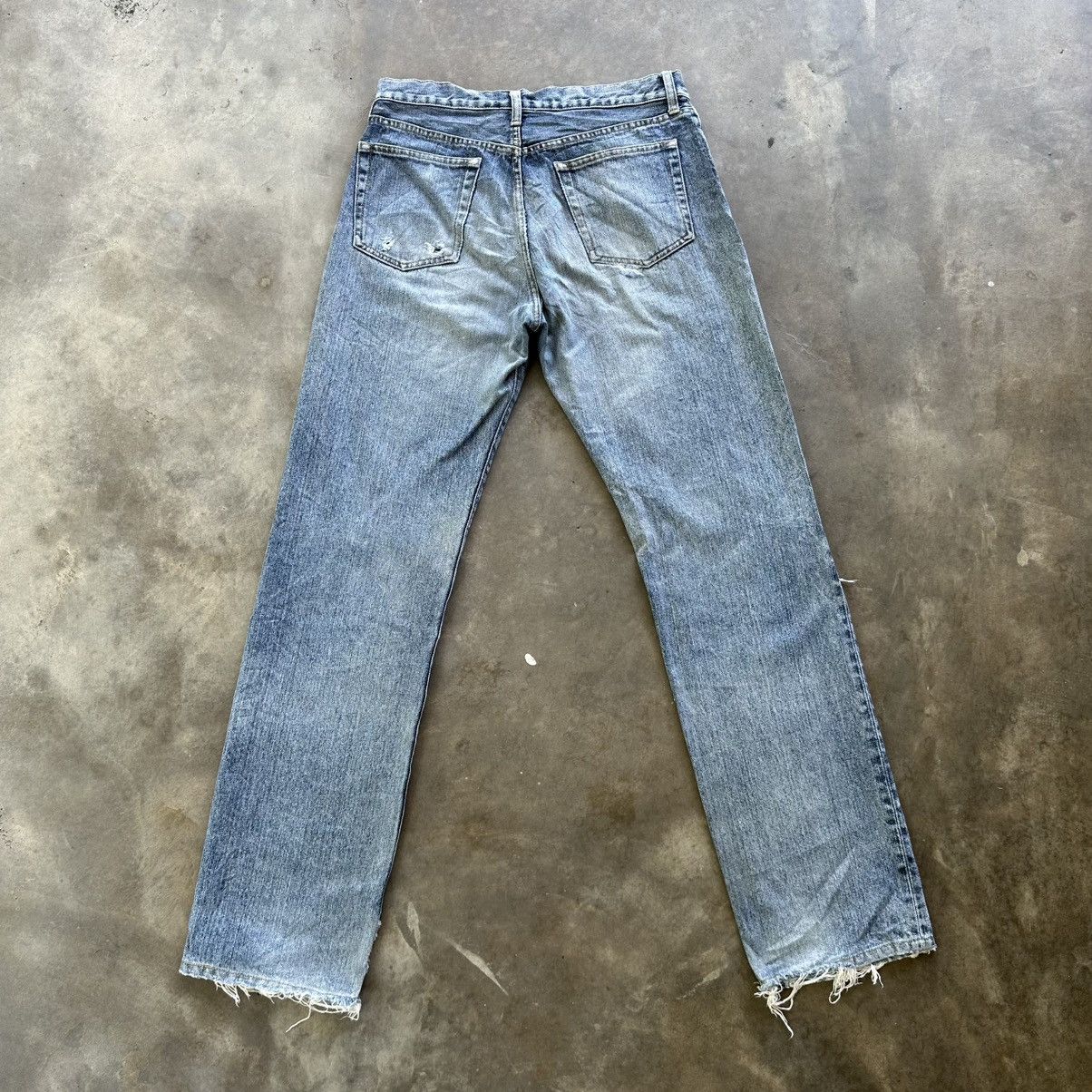 Japanese Brand Vintage Japanese Distressed Faded Denim Jean Pant W31 Size US 31 - 9 Thumbnail