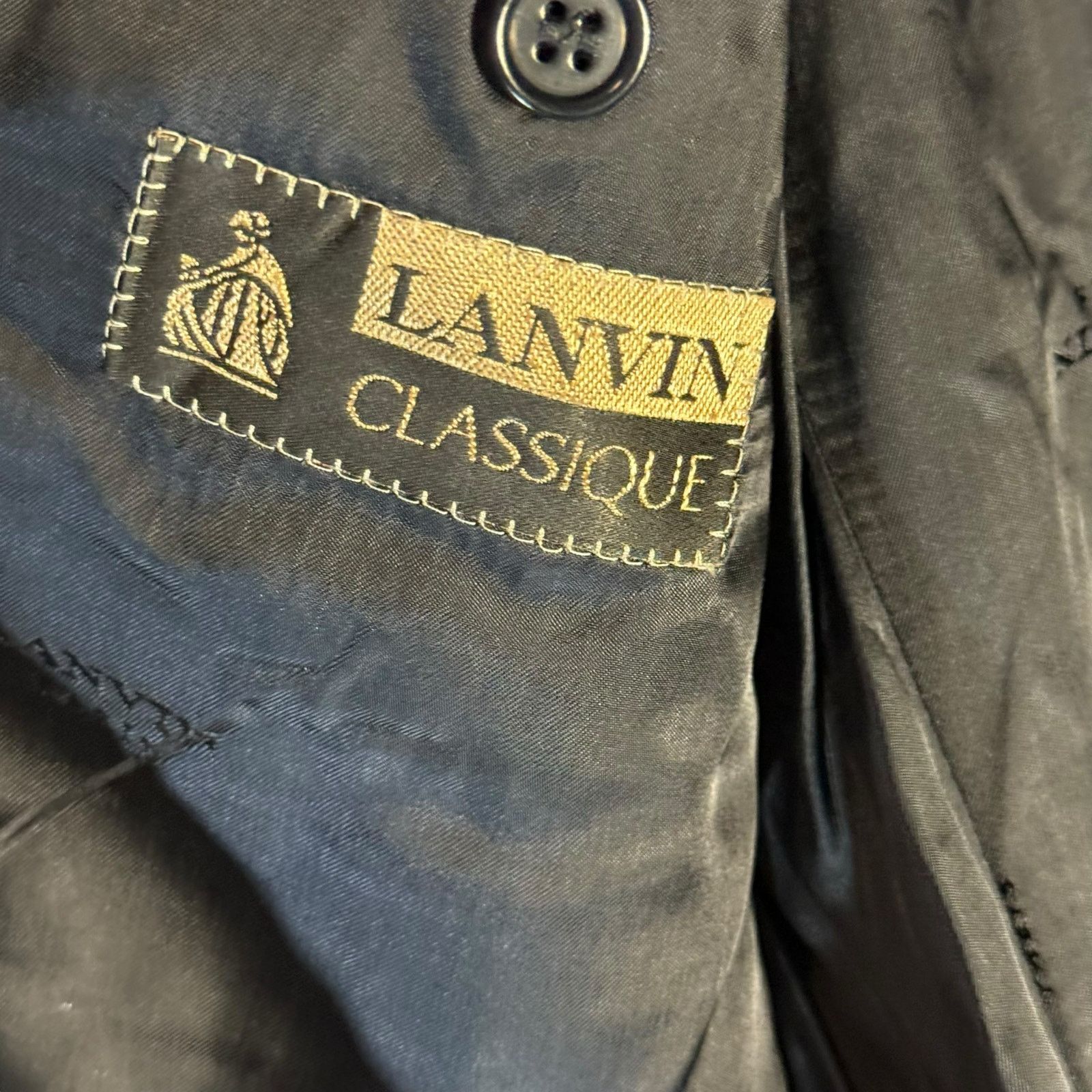 Lanvin LANVIN CLASSIQUE Pure Wool Overcoat 48R Italy Black Coat Size US M / EU 48-50 / 2 - 20 Thumbnail