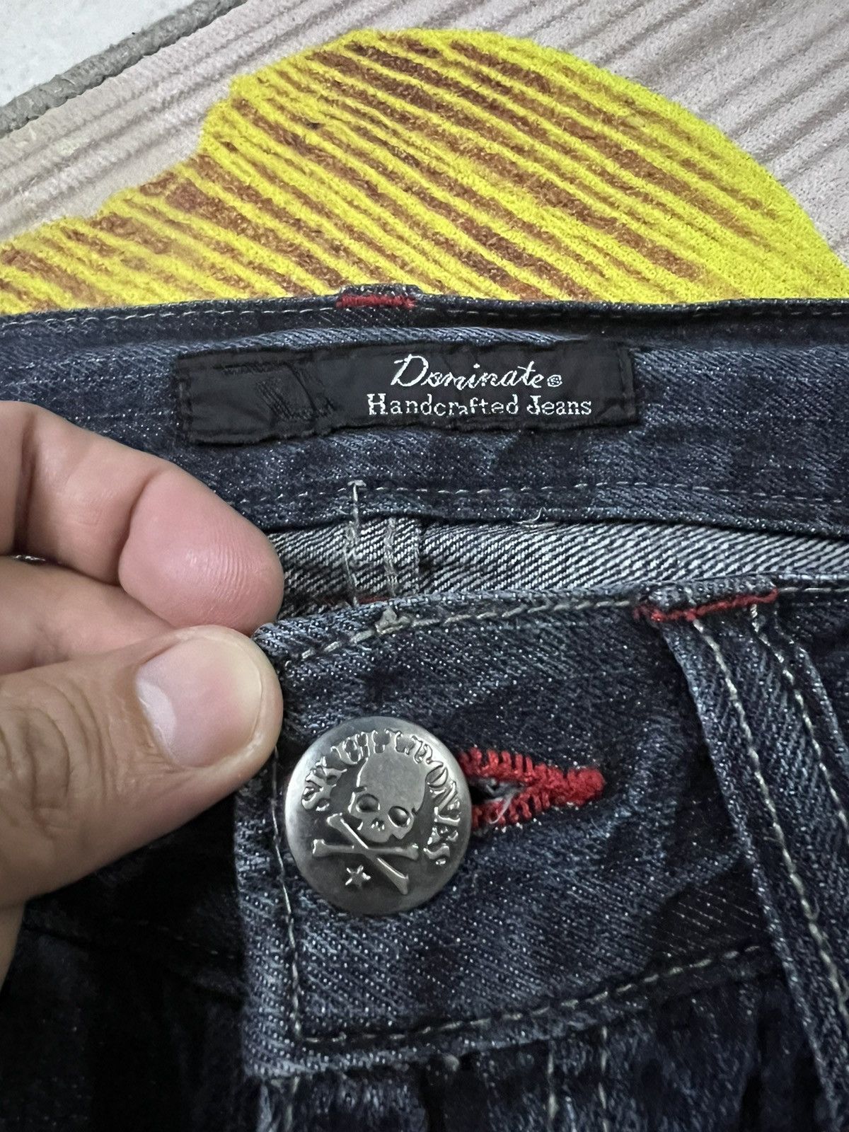 If Six Was Nine × Japanese Brand × Le Grande Bleu (L.G.B.) VTG DOMINATE HANDCRAFTED DOUBLE WAIST UK FLAGS JEANS Size US 28 / EU 44 - 9 Thumbnail