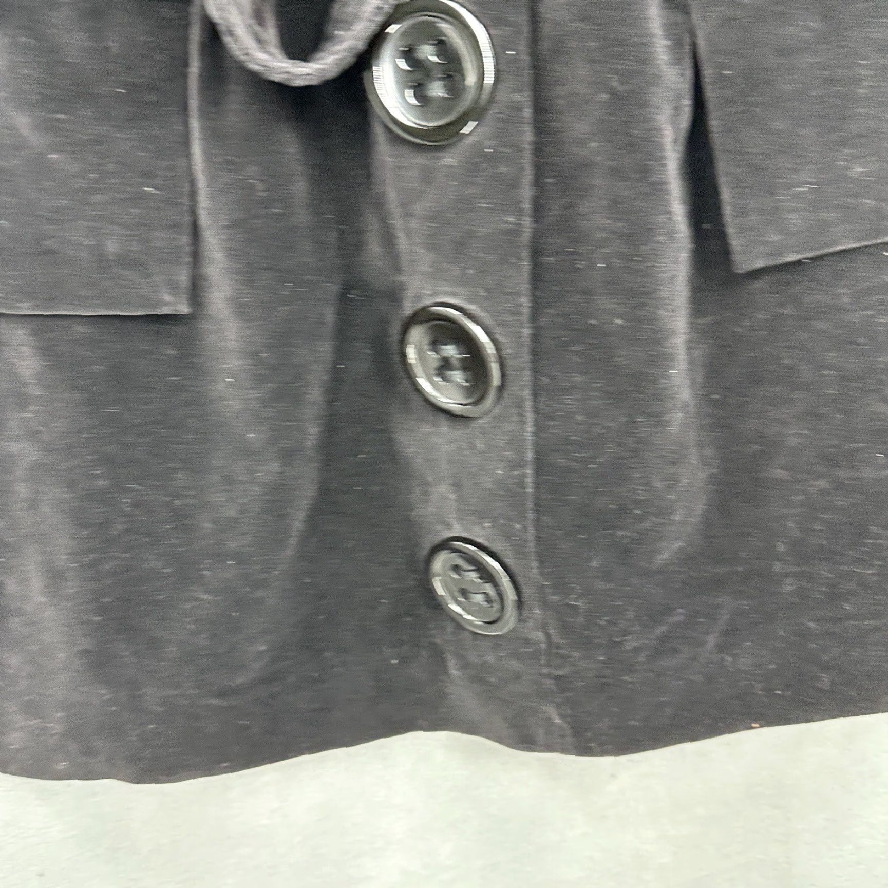 Velvet Elevenses Mini Skirt Women 0 Black Velvet Button Tie Waist Casual 90s Womens Size 25" / US 0 / IT 36 - 5 Thumbnail