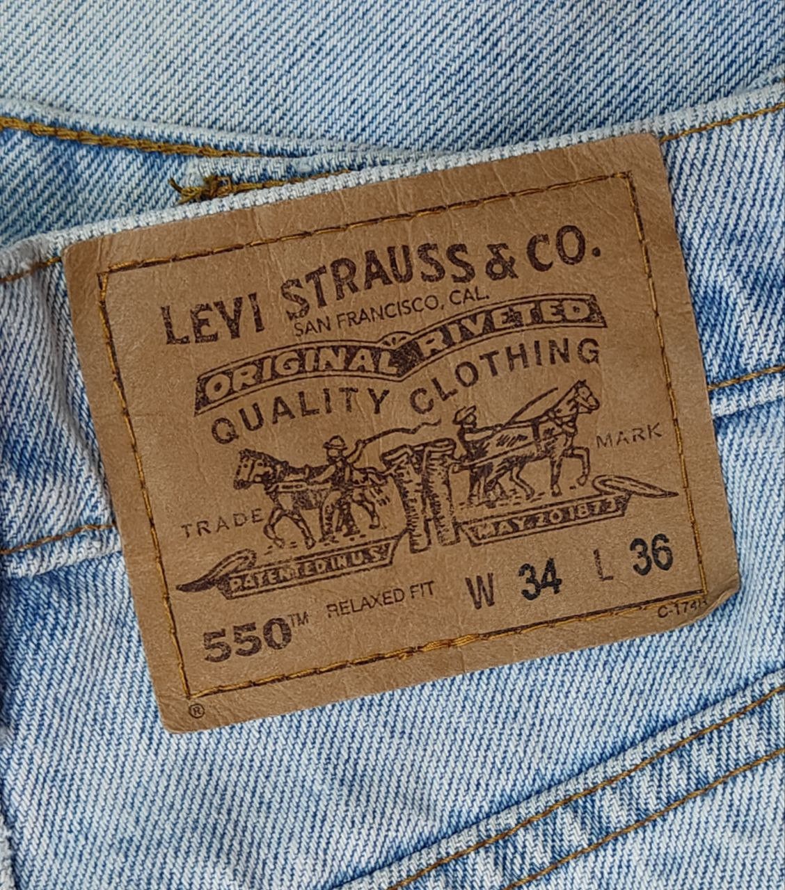 Levi's × Levi's Vintage Clothing × Vintage 80s Vintage Levis 550 Orange Tab Denim Size US 33 - 11 Thumbnail