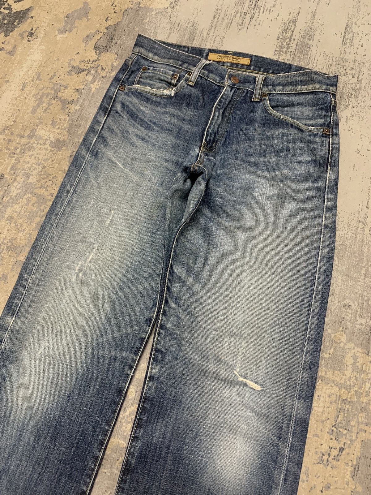 Japanese Brand Vintage Japanese Uniqlo S003 Mud Wash Distressed Loose Jeans Size US 30 / EU 46 - 3 Thumbnail