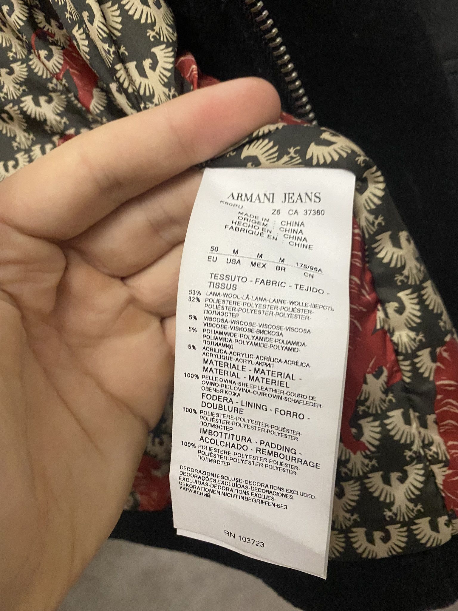 Armani × Designer × Giorgio Armani Armani Jeans Jacket Leather Size US M / EU 48-50 / 2 - 5 Thumbnail