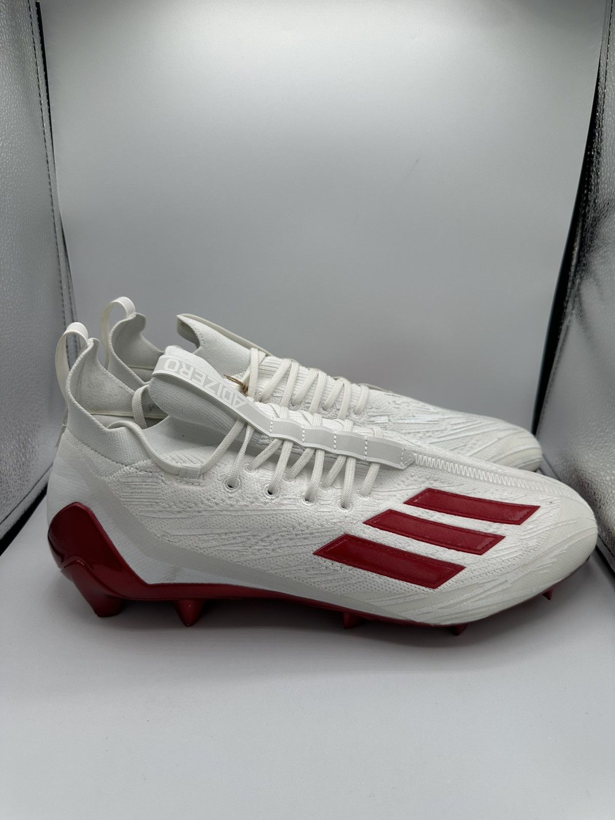 Adidas Adidas Adizero Primeknit Cleats “White Team Power Red” 13.5 Size US 14 / EU 47 - 3 Thumbnail