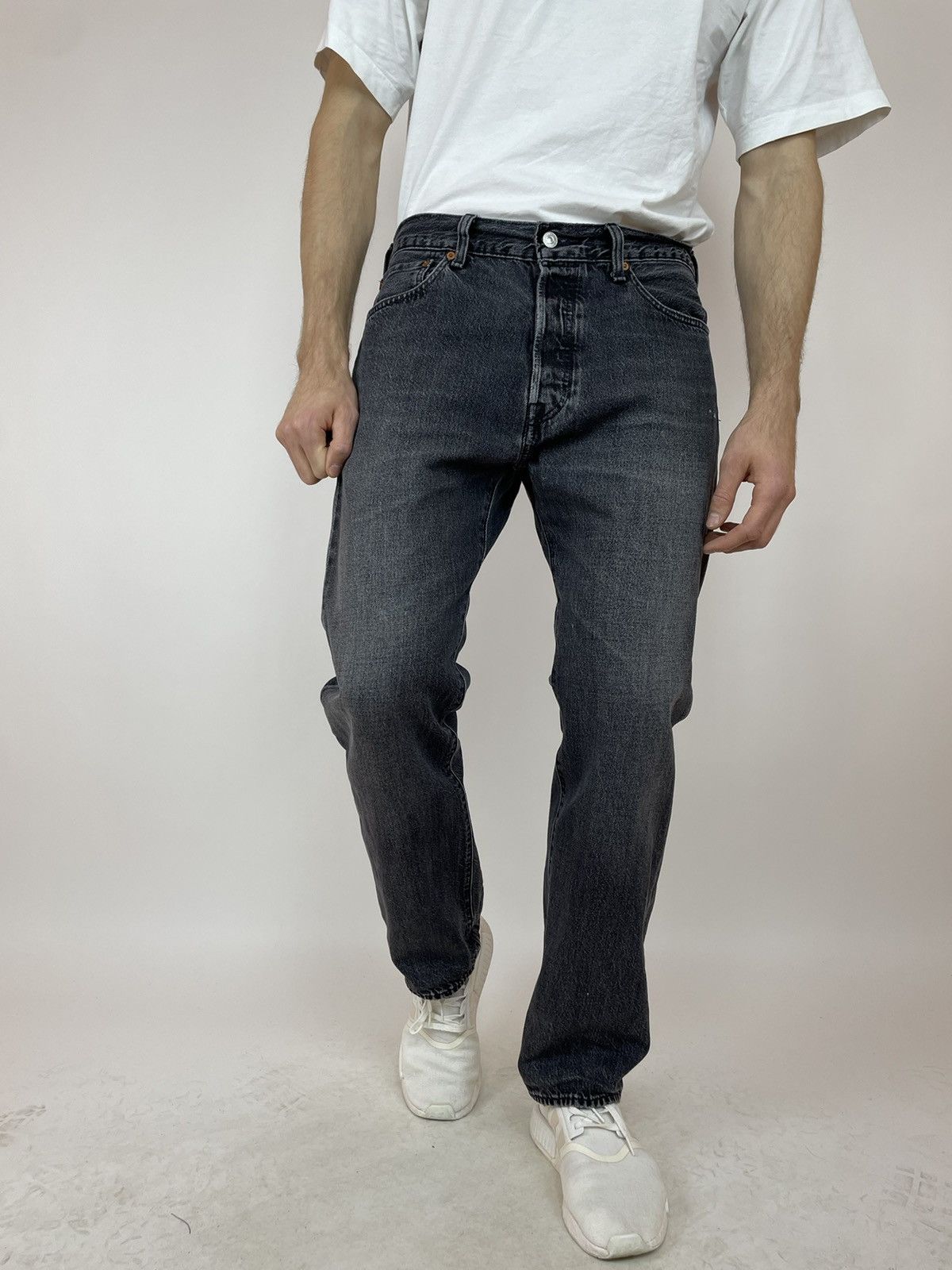 Levi's LEVIS 501 big E Jeans Washed gray Mens size w34 L32 Size US 34 / EU 50 - 3 Thumbnail
