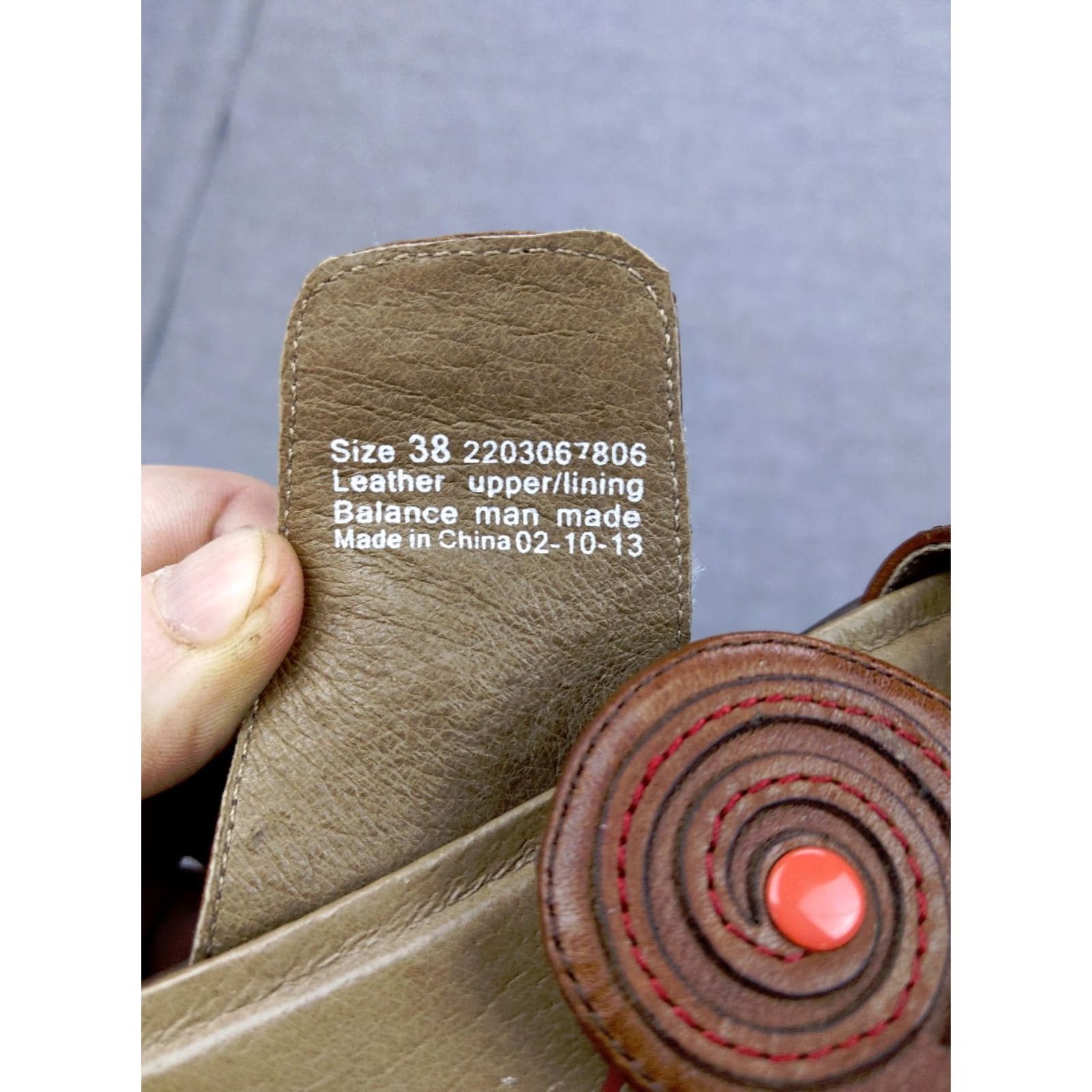 Dansko DANSKO Dixie Womens 7 38 Swirl Brown Leather Hook Loop Slides Wedge Sandals Size US 7 / IT 37 - 3 Thumbnail