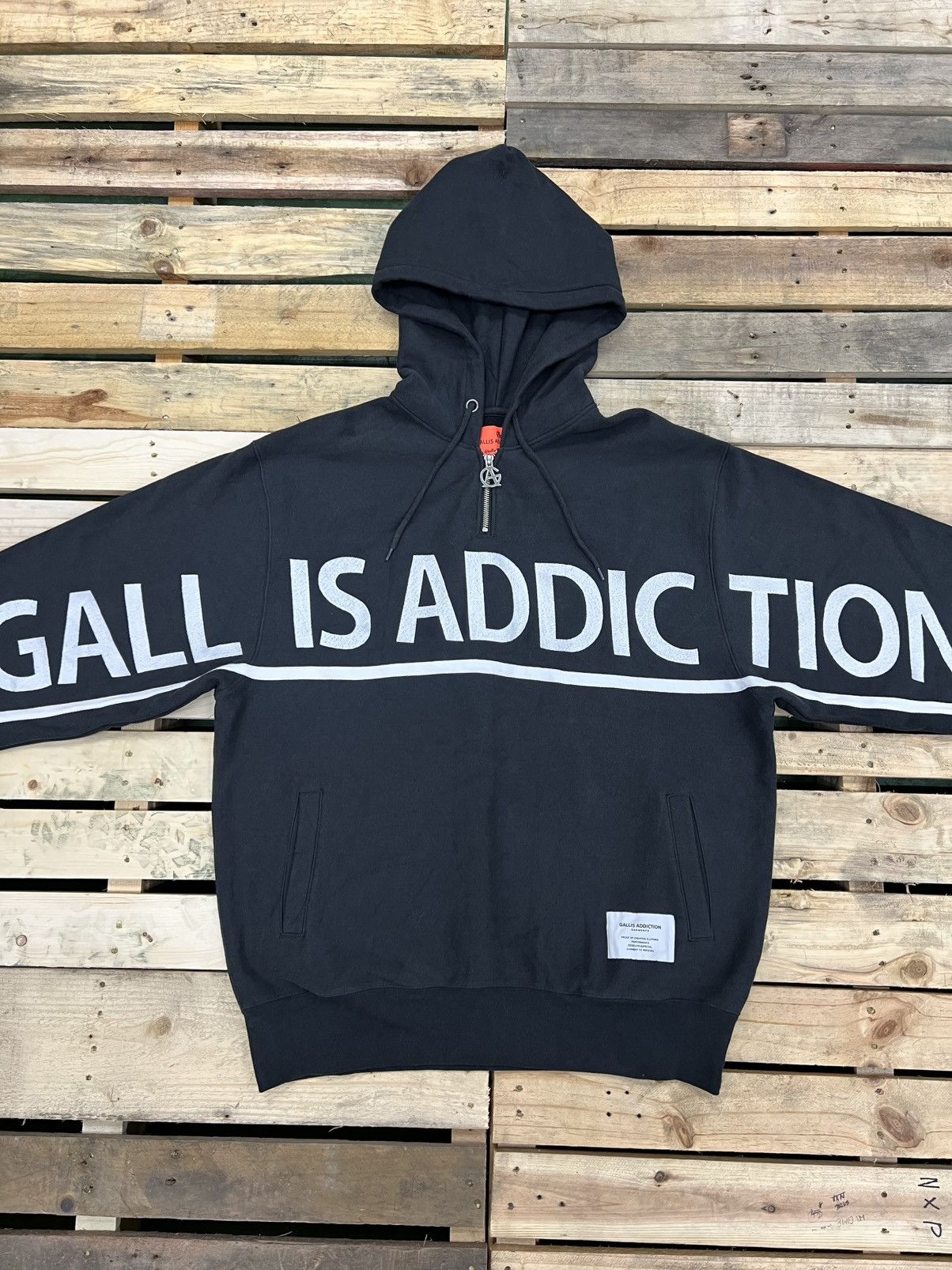 Japanese Brand GALLIS ADDICTION BIG SPELLOUT HOODIE Size US L / EU 52-54 / 3 - 1 Thumbnail
