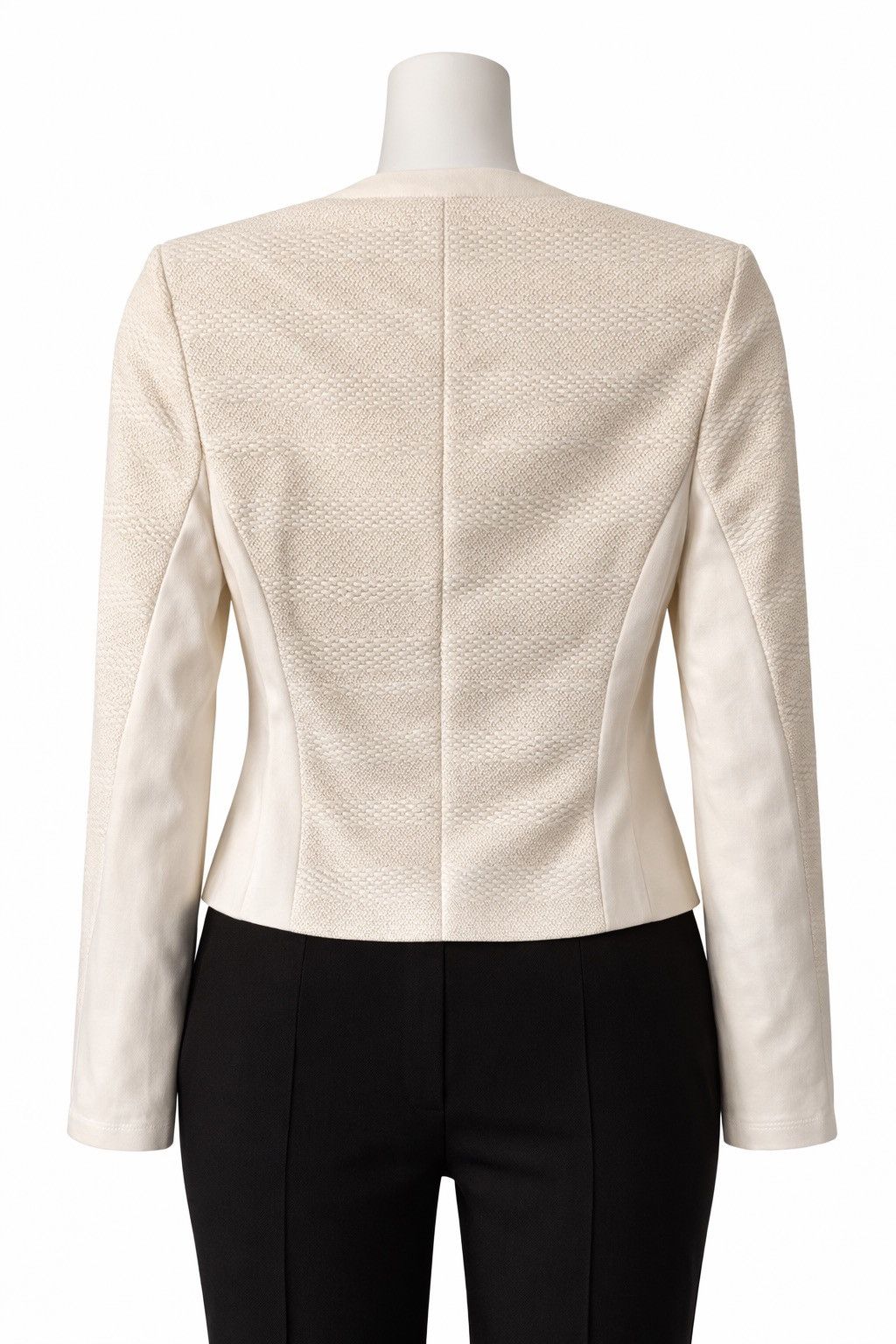 Comme des Garcons Comptoir des Cotonniers Ivory Part Weave Zip Up Jacket Size XXS / US 00 / IT 34 - 4 Thumbnail