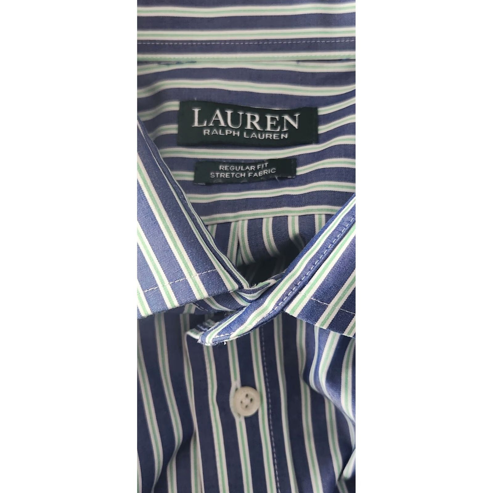 Ralph Lauren Ralph Lauren Shirt Adult 2XL Blue Stripe Long Sleeve Reg Fit Stretch Pocket Size US XXL / EU 58 / 5 - 3 Thumbnail