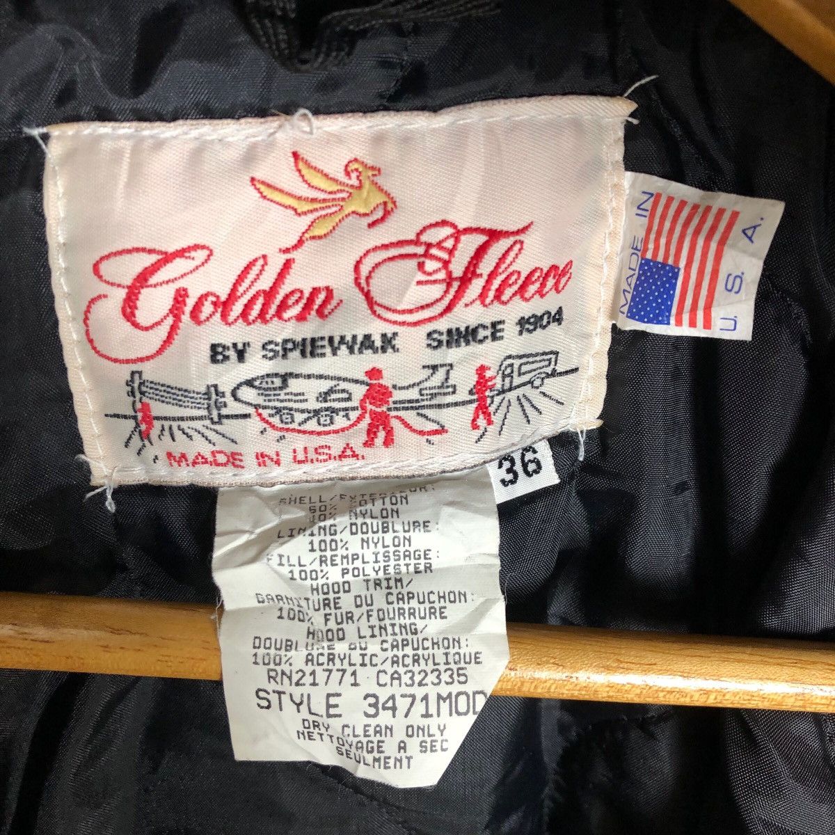 I. Spiewak And Sons Vintage 90s Golden Fleece By Spiewak M-65 Hooded Furs Jacket Size US M / EU 48-50 / 2 - 8 Thumbnail