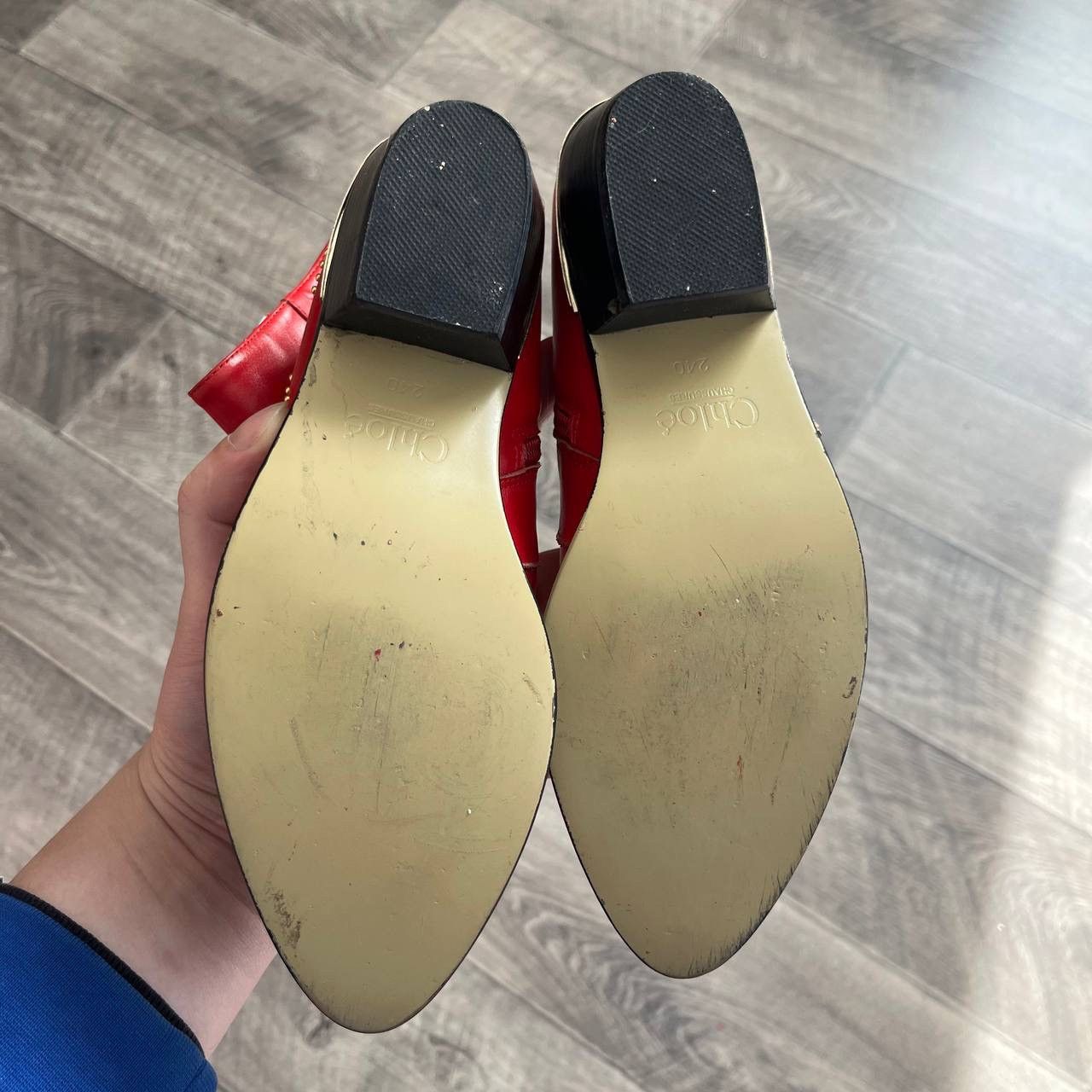 Chloe Chloé Red Studded Buckle Western Ankle Boots Pointed Toe Size US 7 / IT 37 - 7 Thumbnail
