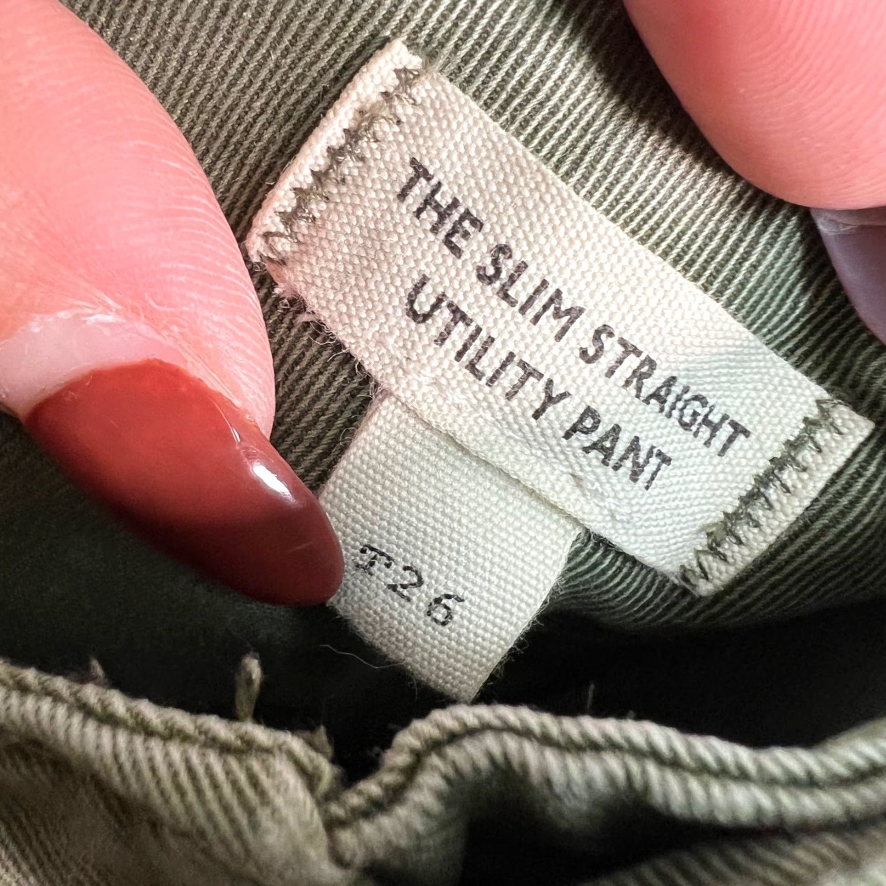 Madewell Madewell Womens Pants Green Cotton Blend Slim Straight Chino 26 Tall Adult Womens Inseam 31 High Rise Pockets Casual Size 26" / US 2 / IT 38 - 4 Thumbnail