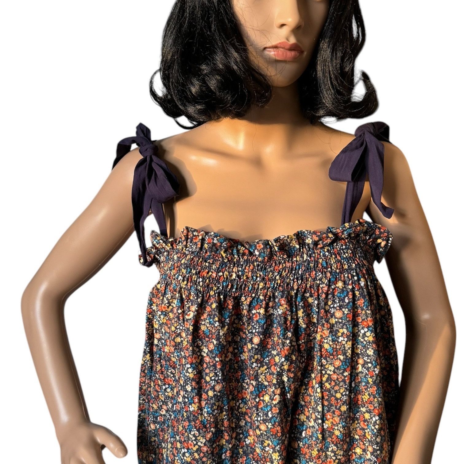 Other Sugar Lips Brandi Floral Shoulder Strap Dress navy Large Size L / US 10 / IT 46 - 9 Thumbnail