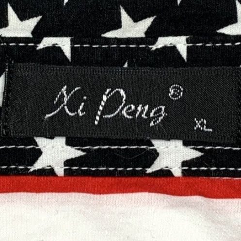 Vintage Xi Peng Women’s Button Shirt XS? No, XL Red White & Blue USA Flag 100% Cotton Shirt Blouse Short Sleeve Collared Size XL / US 12-14 / IT 48-50 - 7 Thumbnail