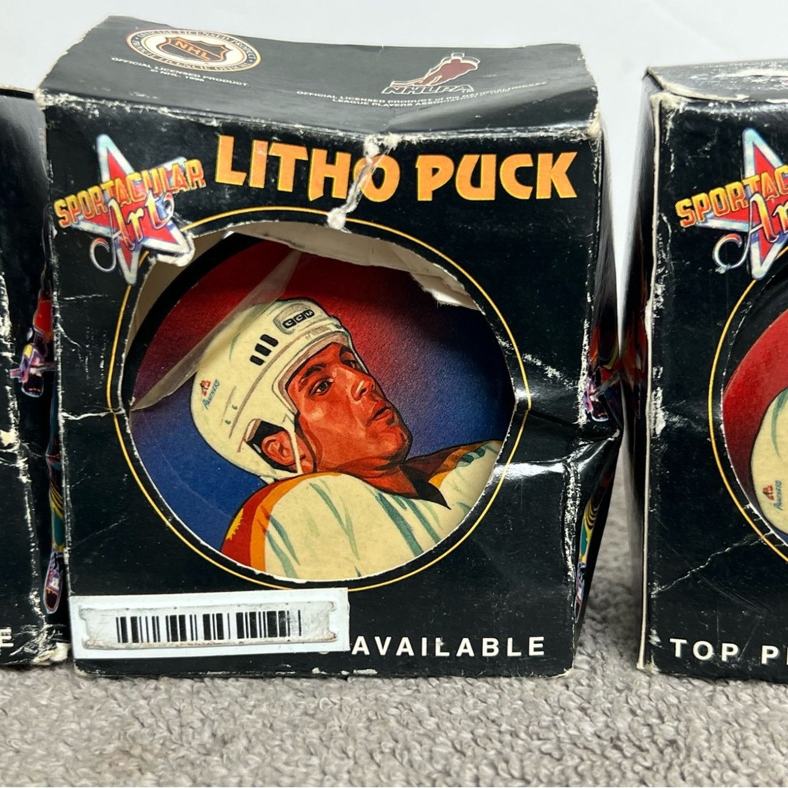 NHL (3) 1996 Litho Pucks Florida Panthers Ed Jovanoski RARE Size ONE SIZE - 3 Thumbnail