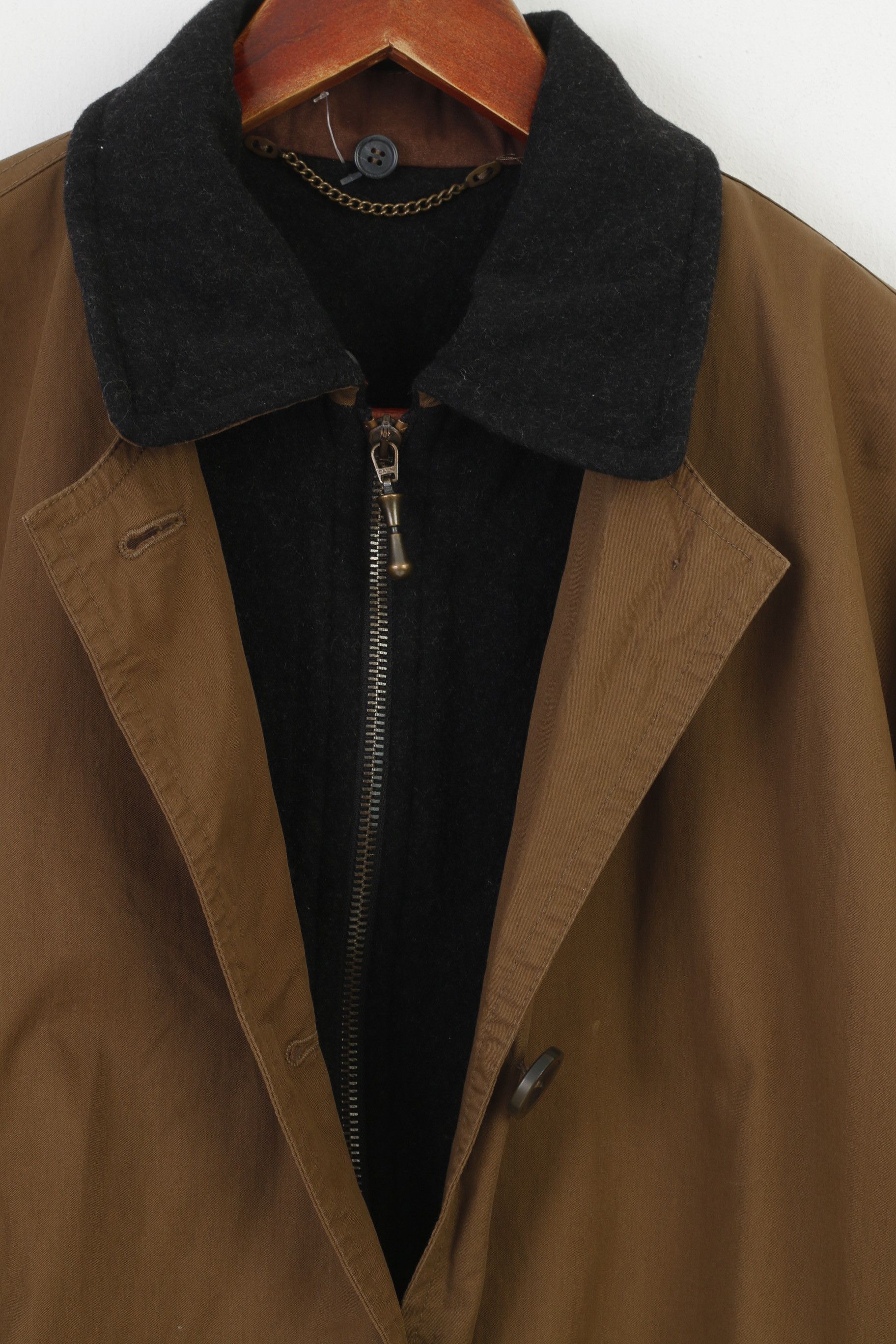 Vintage Casual Sports Woman 38 Jacket Brown Full Zipper 0197 Size XS / US 0-2 / IT 36-38 - 6 Thumbnail