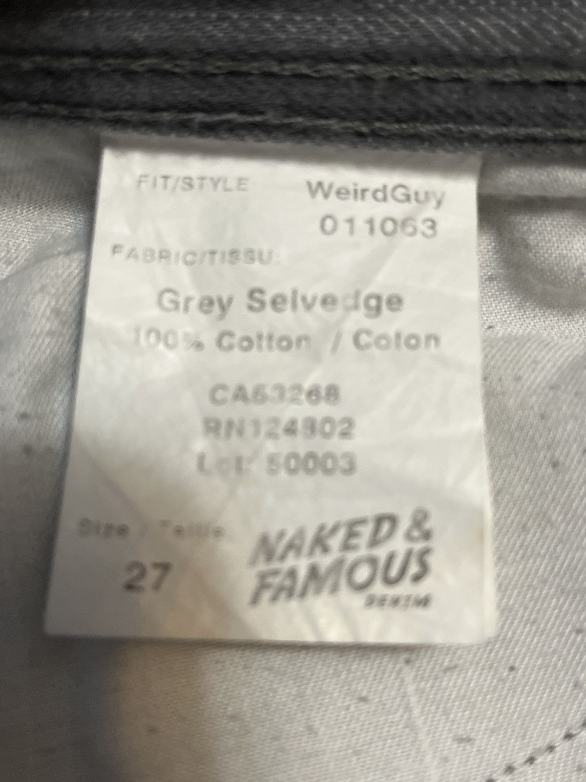 Naked & Famous Naked and Famous Selvedge Denim Size US 27 - 3 Thumbnail