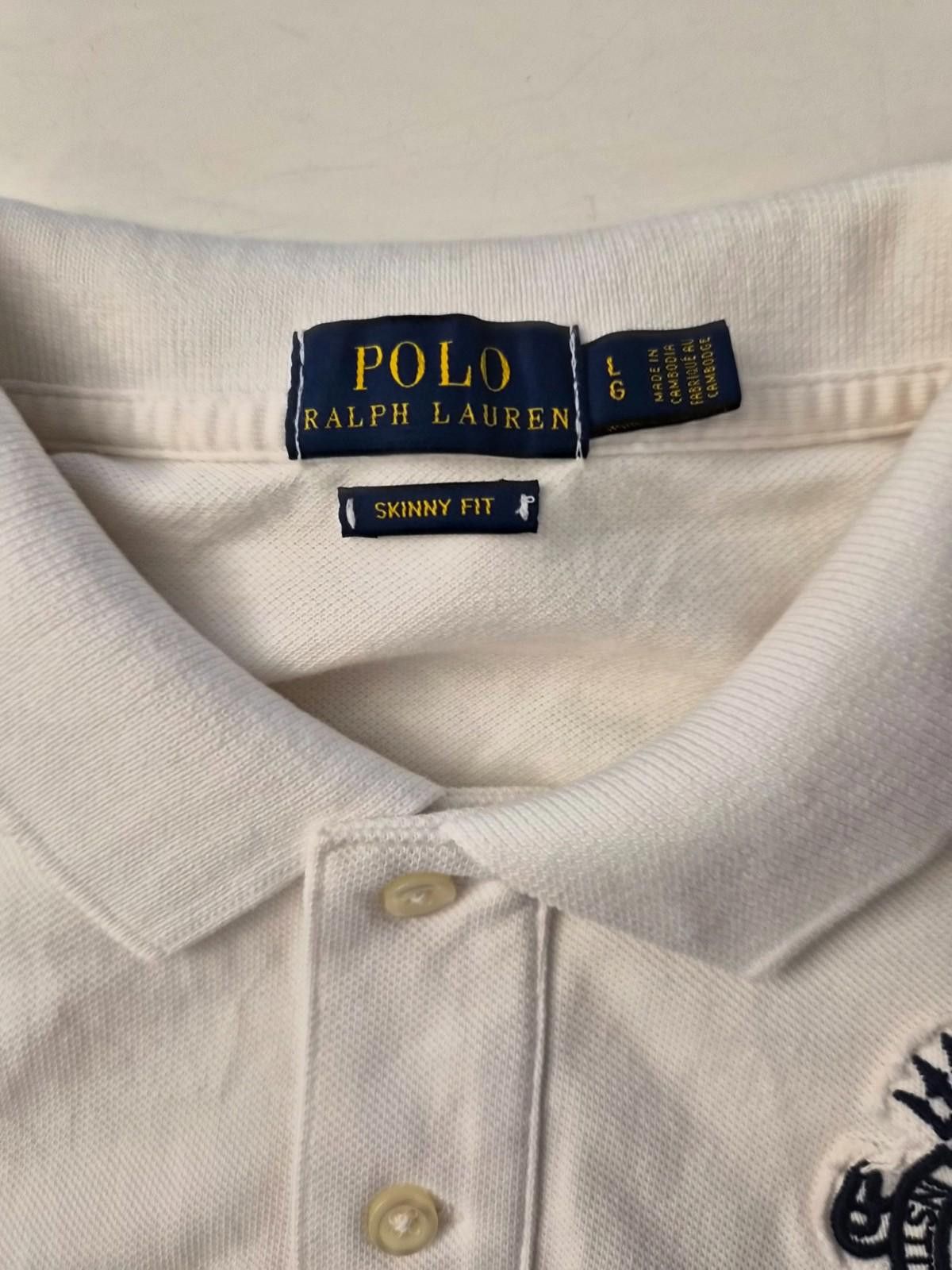Polo Ralph Lauren Polo Ralph Lauren Women L Skinny Fit Polo Shirt White Size L / US 10 / IT 46 - 2 Thumbnail
