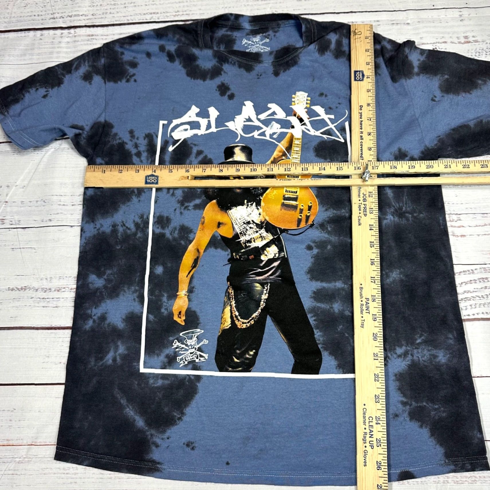 Vintage Snakepit Womens Tee Size M/L Blue 100% Cotton Slash Guitar Graphic Tie Dye Shirt Size M / US 6-8 / IT 42-44 - 2 Thumbnail