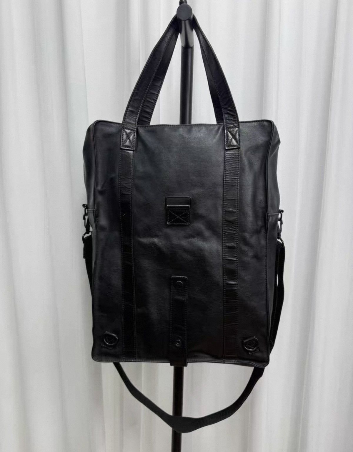 Yohji Yamamoto Yohji Yamamoto Y's for Men Waxed Canvas Tote / Shoulder Bag Size ONE SIZE - 5 Thumbnail