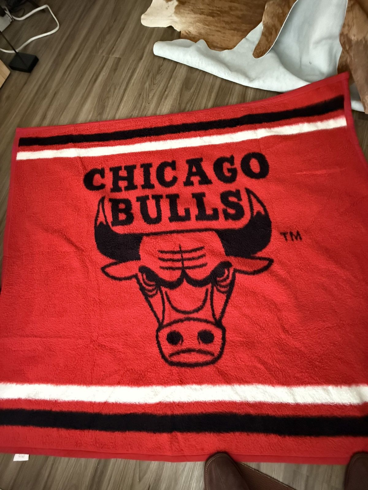 Other Vintage Biederlack Chicago Bulls Throw Blanket 56x78 Size ONE SIZE - 2 Thumbnail